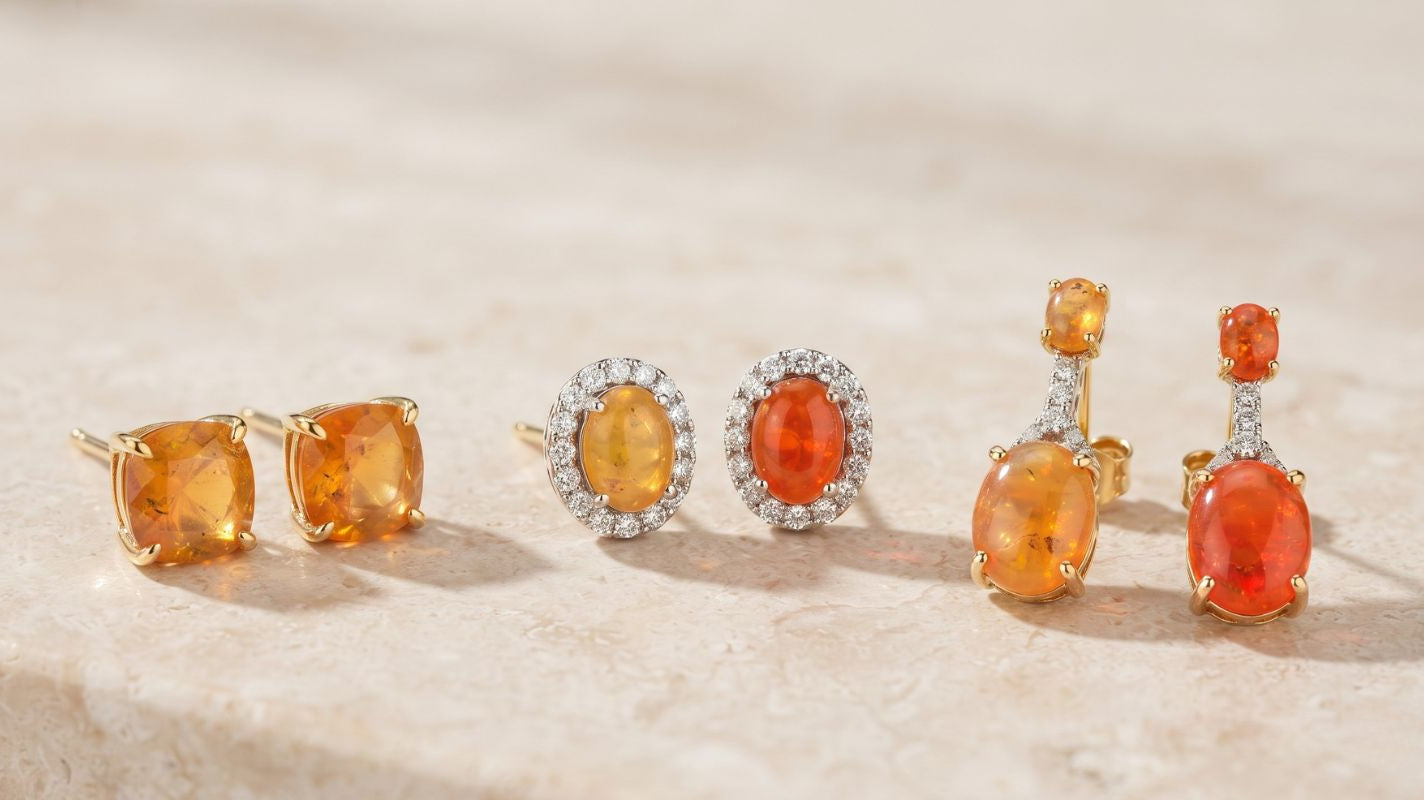 Fire Opal Earrings Highlight Bold Color Choices in Accessory Trends