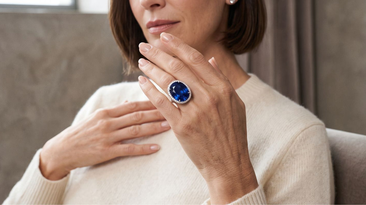 Oversized Colored Gemstone Rings Emerge as Statement Pieces in Designs