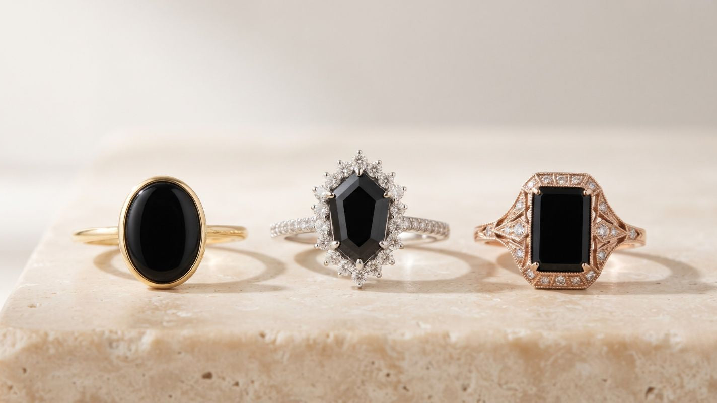 Black Onyx Provides Versatile Option in Contemporary Ring Designs