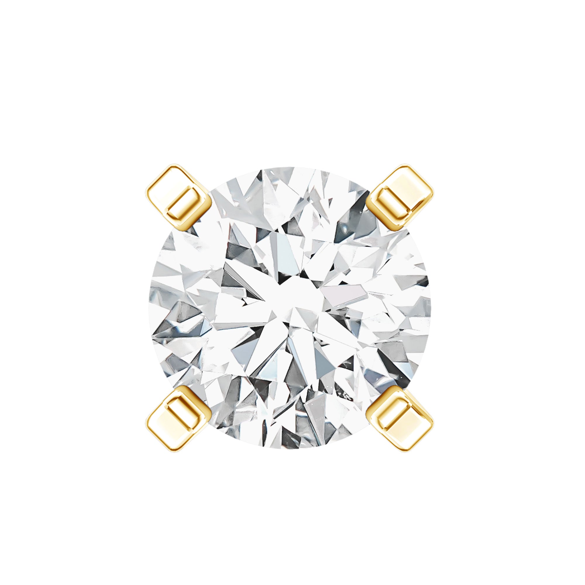 Round Shape Moissanite Solitaire Nose Pin D-VS1 - Rosec Jewels
