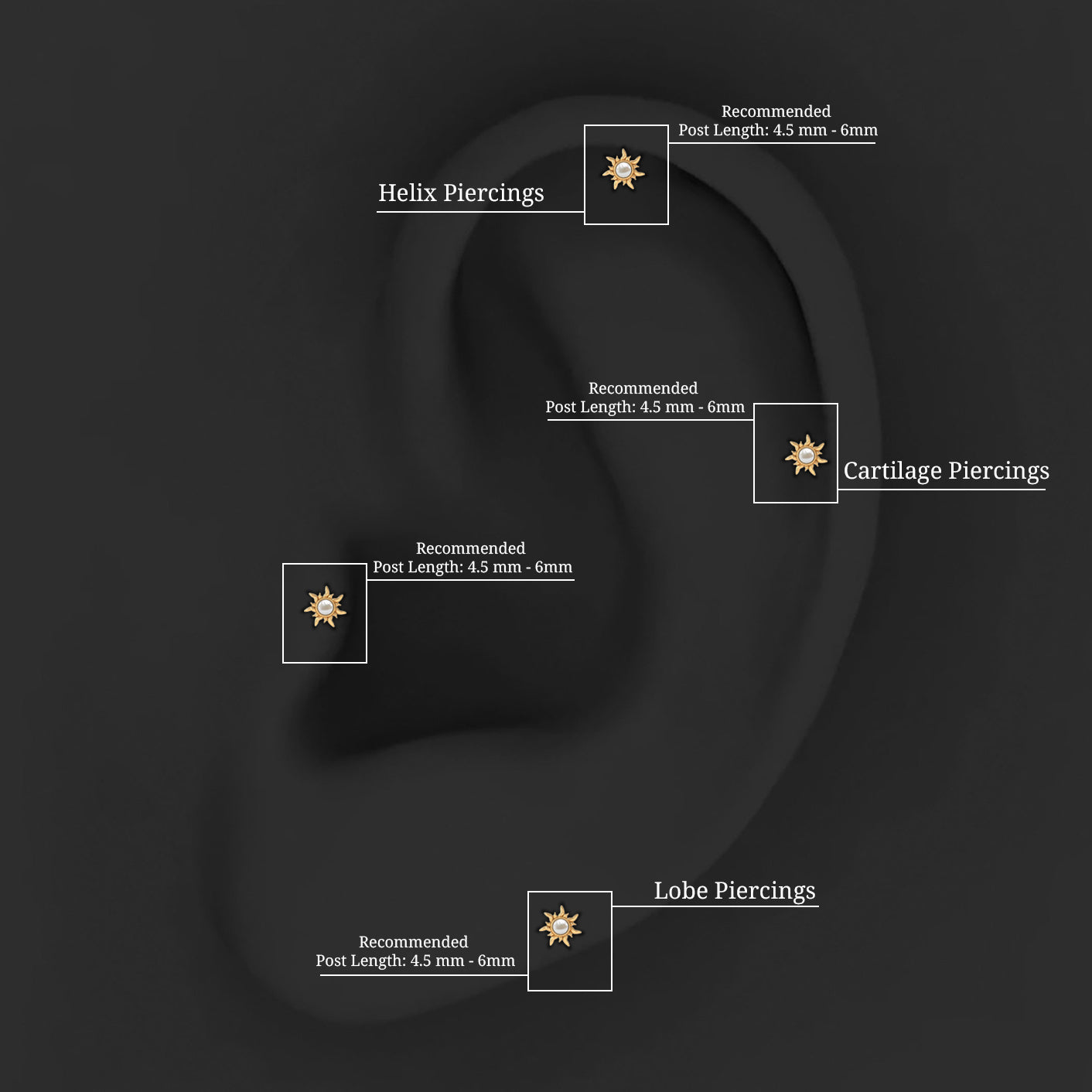 Rosec Jewels-Freshwater Pearl Solitaire Sunburst Earring