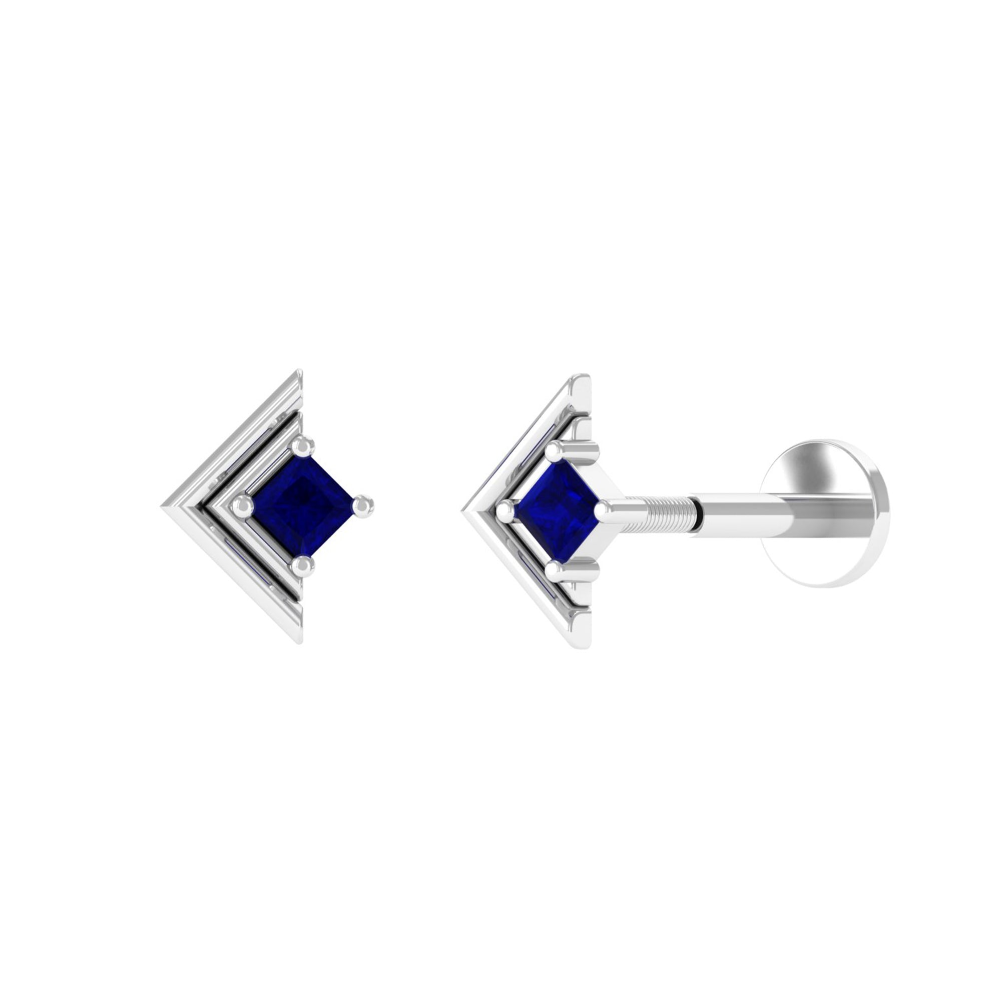 Rosec Jewels-Real Blue Sapphire Solitaire Tragus Earring