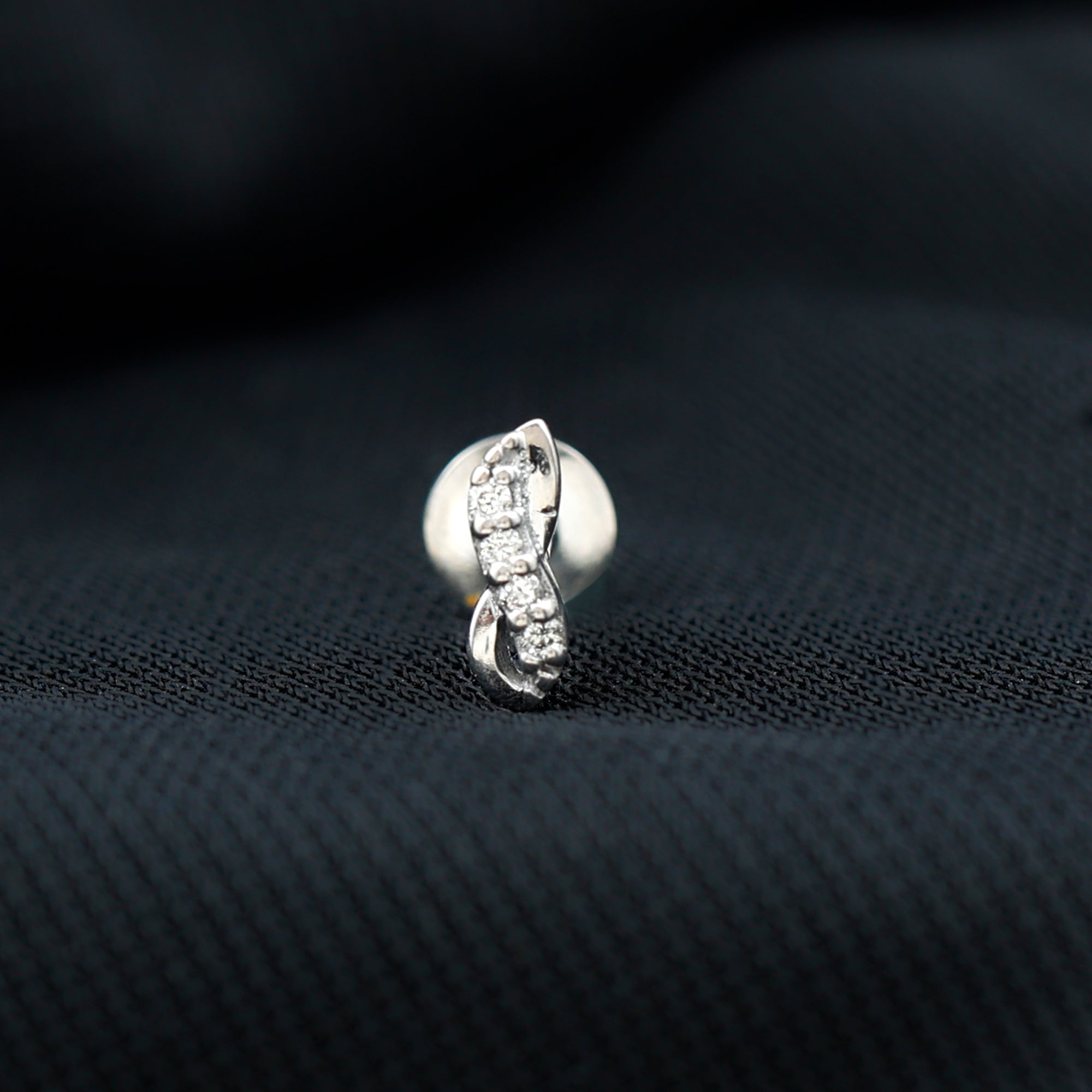 Real Diamond Infinity Tragus Earring for Women Natural - ( HI-SI ) - Rosec Jewels