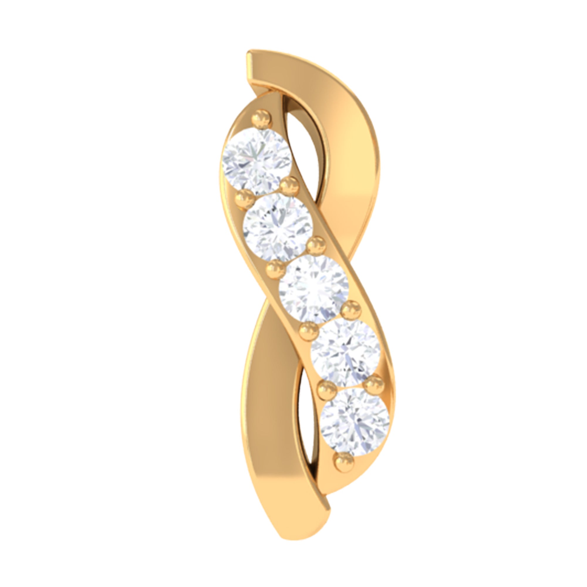 Real Diamond Infinity Tragus Earring for Women Natural - ( HI-SI ) - Rosec Jewels