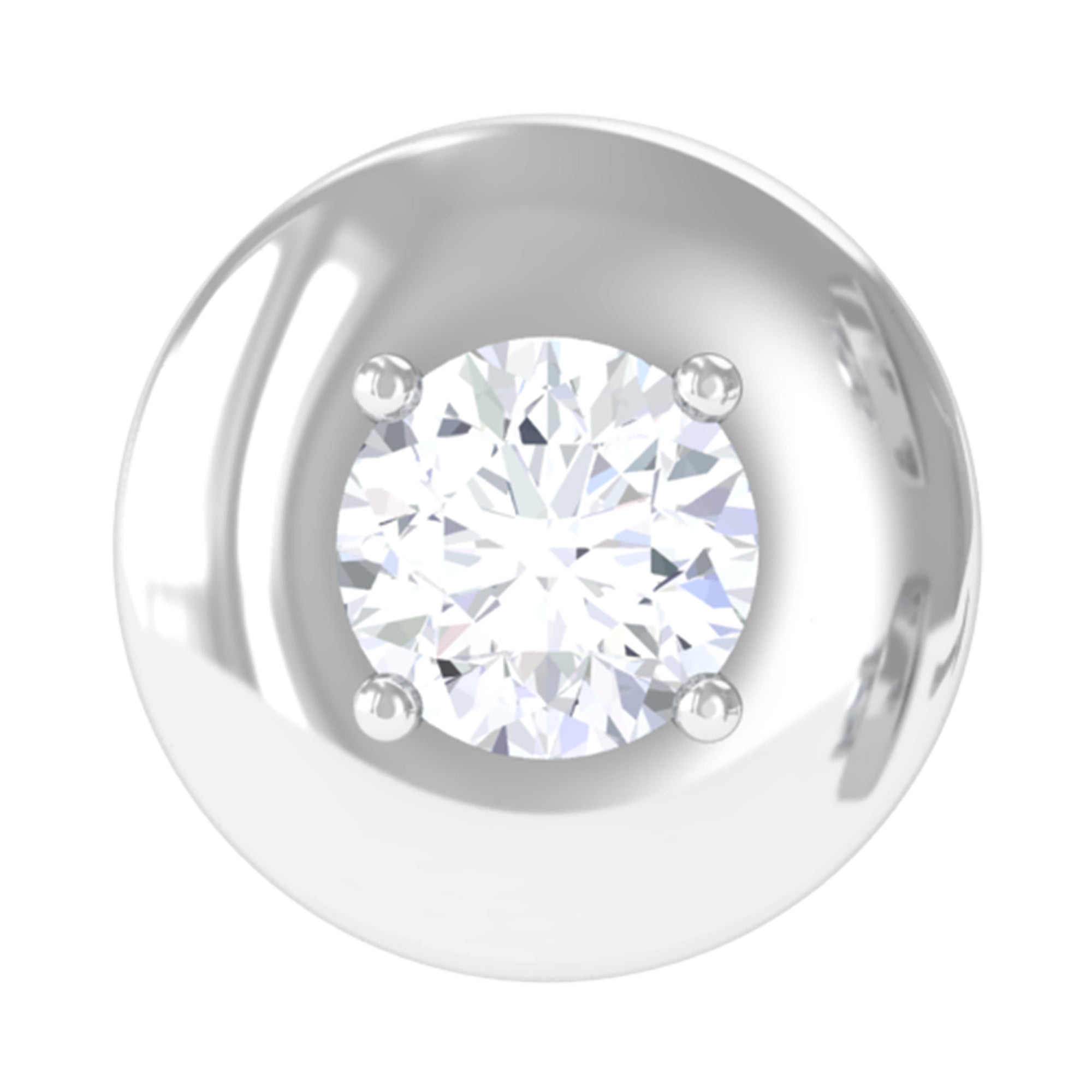 Solitaire Moissanite Circle Cartilage Earring D-VS1 - Rosec Jewels