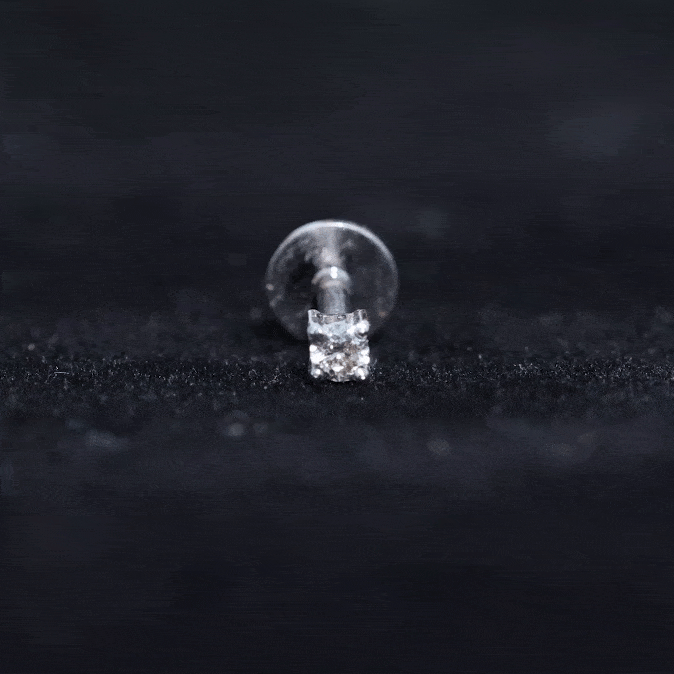 Natural Diamond Conch Piercing Earring Natural - ( HI-SI ) - Rosec Jewels