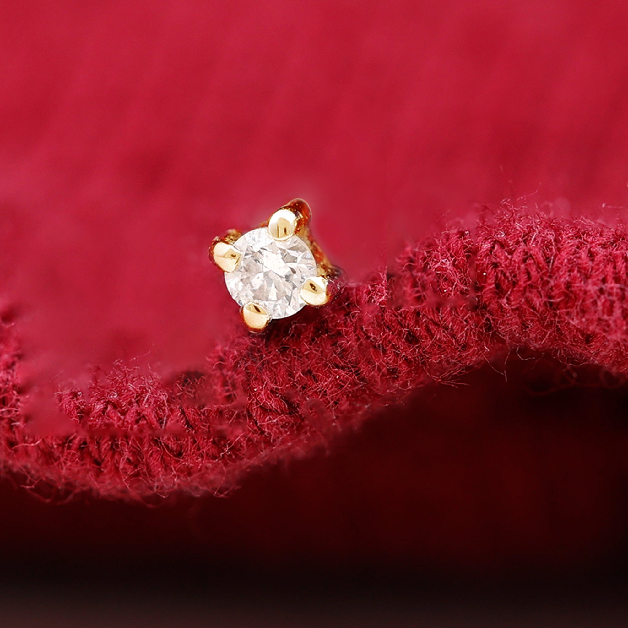 Natural Diamond Conch Piercing Earring Natural - ( HI-SI ) - Rosec Jewels