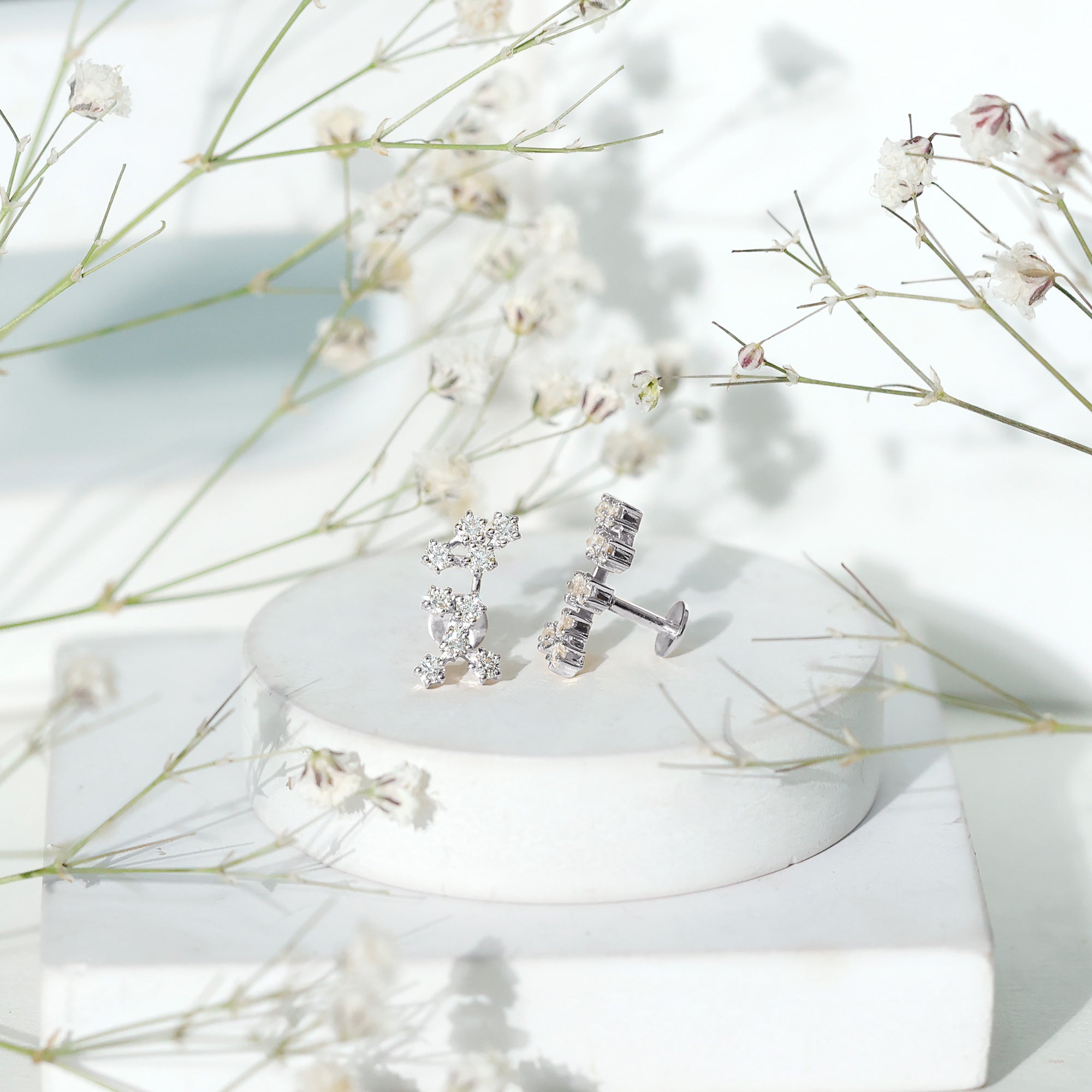 Rosec Jewels-Diamond Sagittarius Zodiac Earring for Helix Piercing