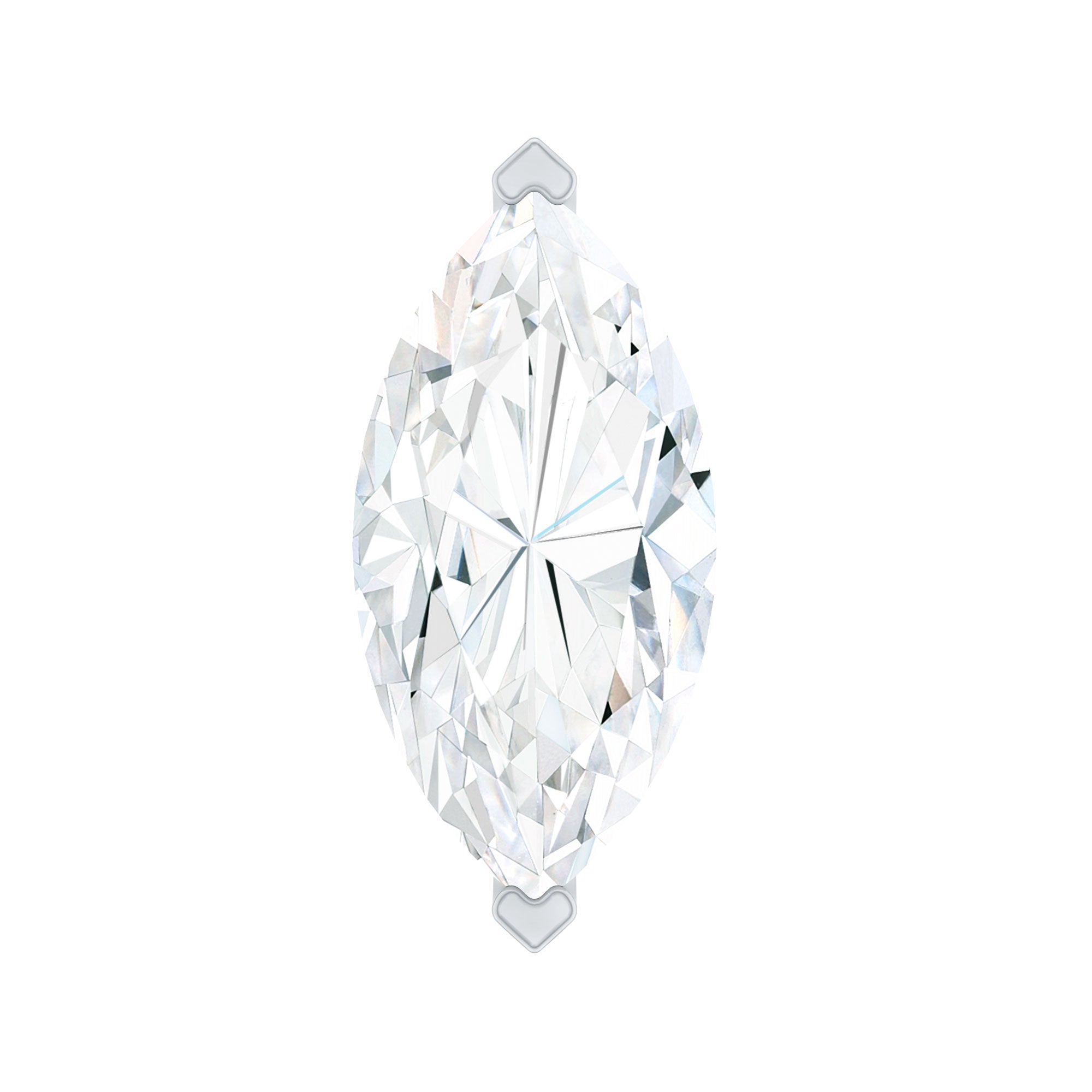 Marquise Diamond Solitaire Earring for Helix Piercing Natural - ( HI-SI ) - Rosec Jewels