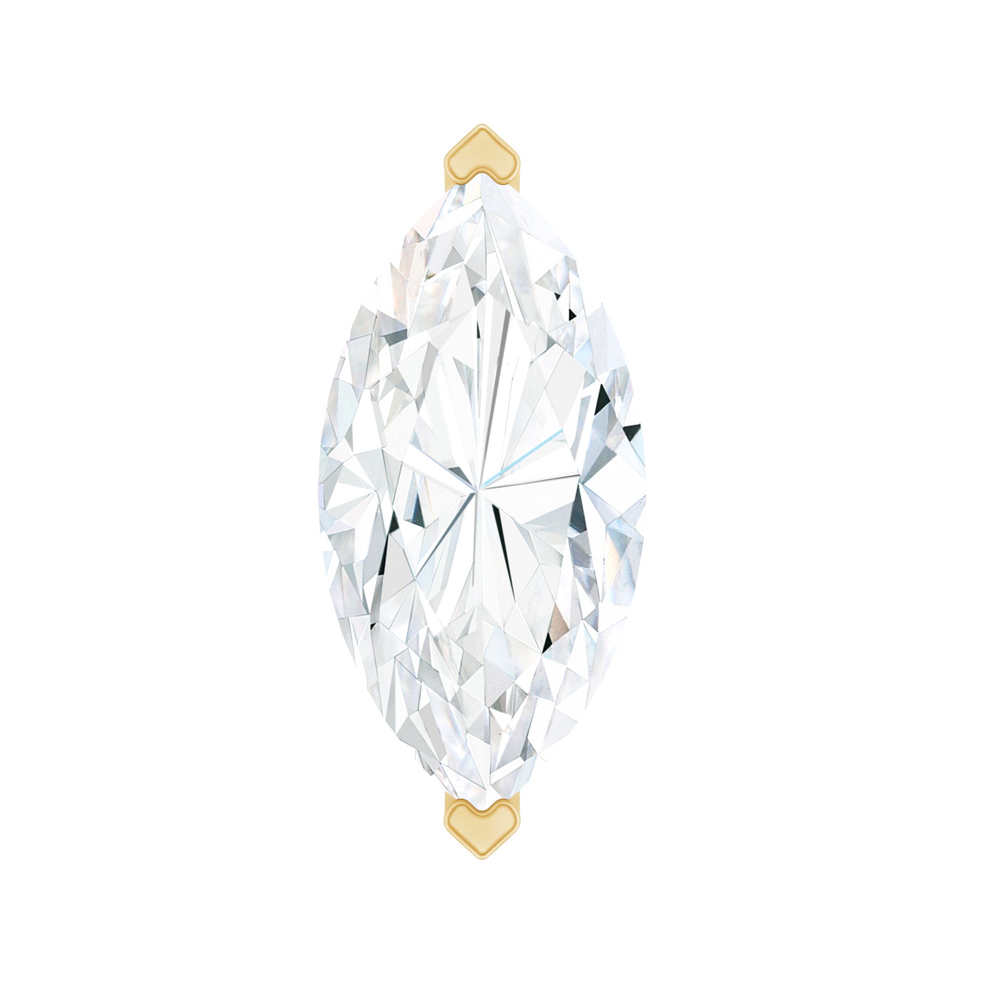 Marquise Diamond Solitaire Earring for Helix Piercing Natural - ( HI-SI ) - Rosec Jewels