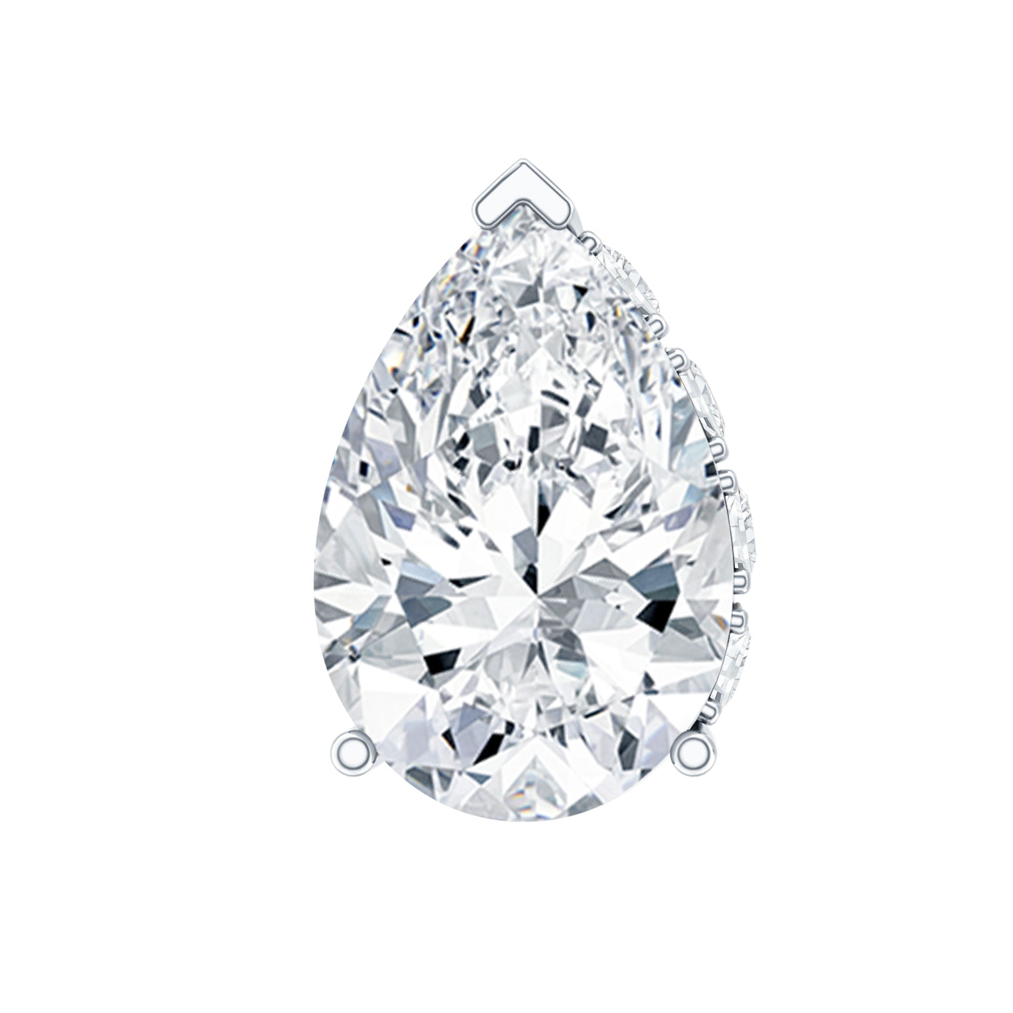 Pear Shaped Diamond Solitaire Tragus Earring Lab - ( EF-VS ) - Rosec Jewels