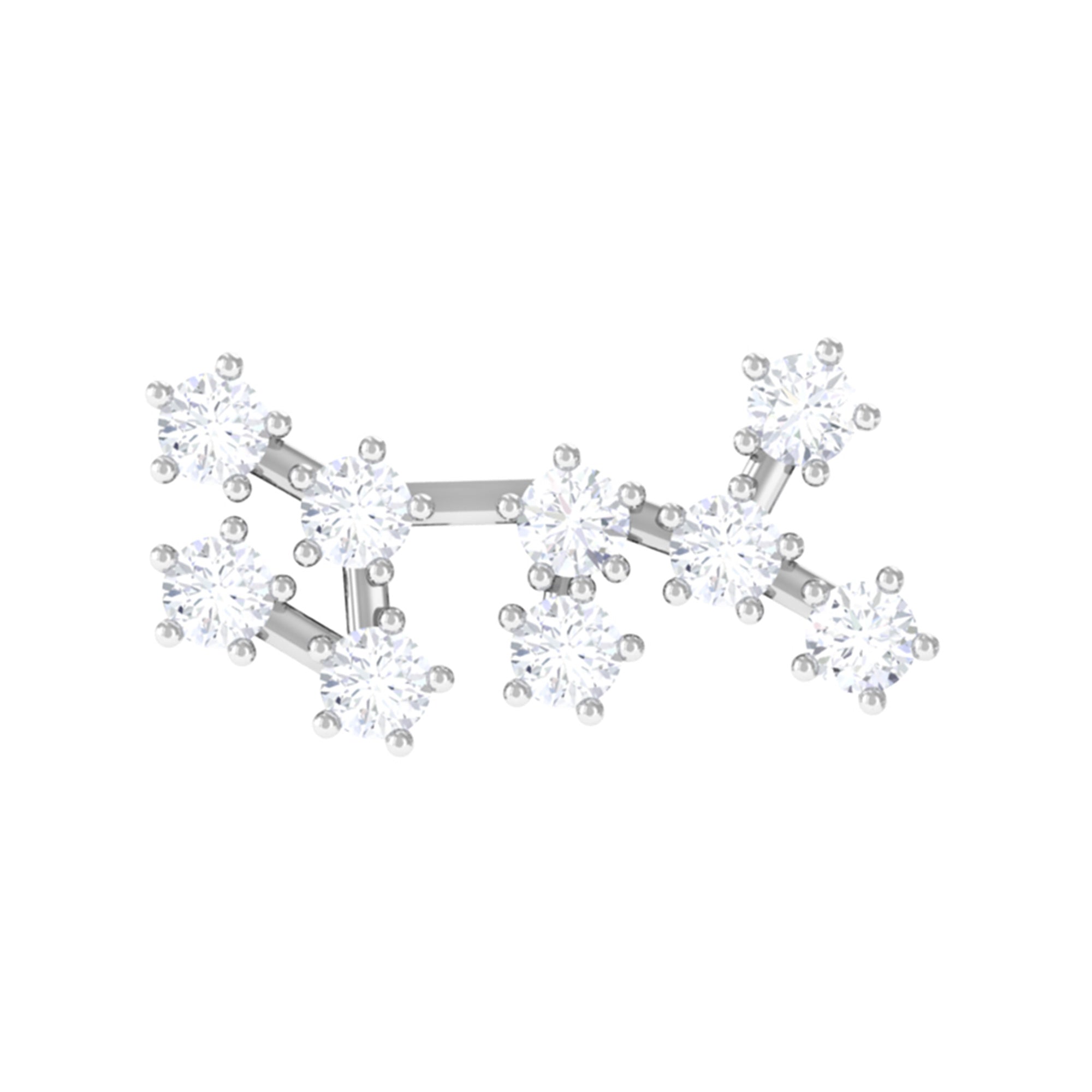 Diamond Sagittarius Zodiac Earring for Helix Piercing Lab - ( EF-VS ) - Rosec Jewels
