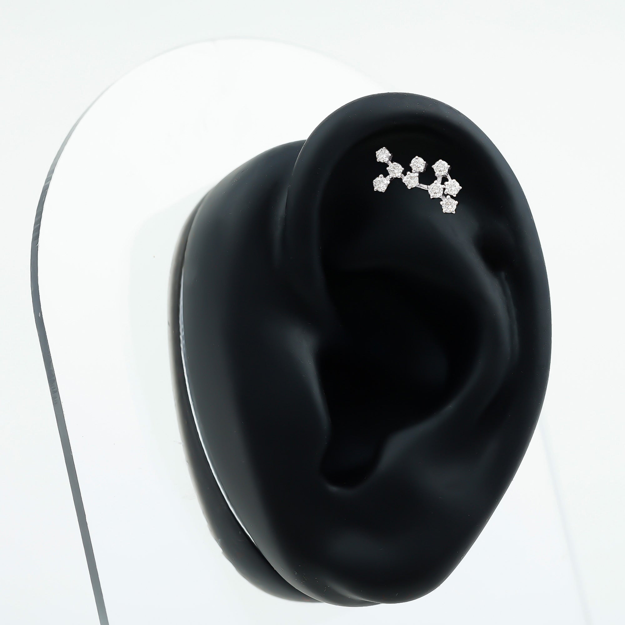 Diamond Sagittarius Zodiac Earring for Helix Piercing Lab - ( EF-VS ) - Rosec Jewels