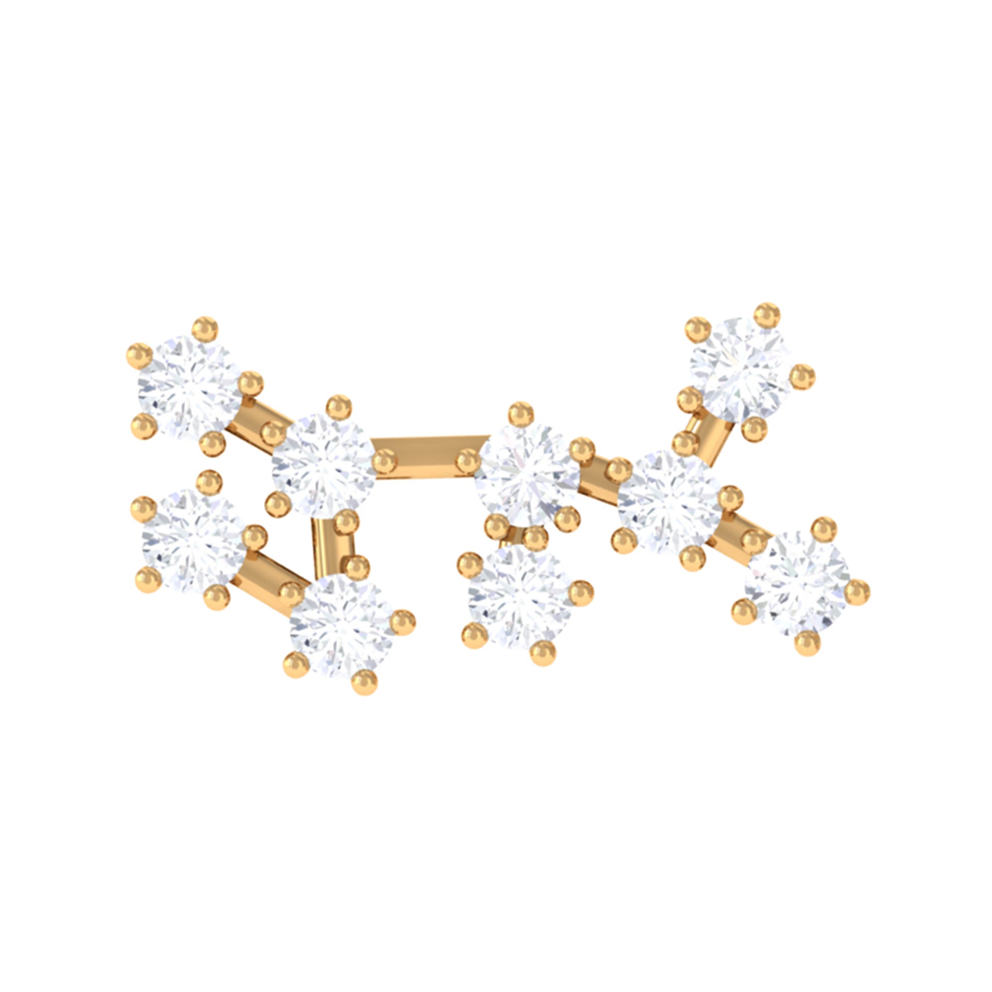 Diamond Sagittarius Zodiac Earring for Helix Piercing Lab - ( EF-VS ) - Rosec Jewels