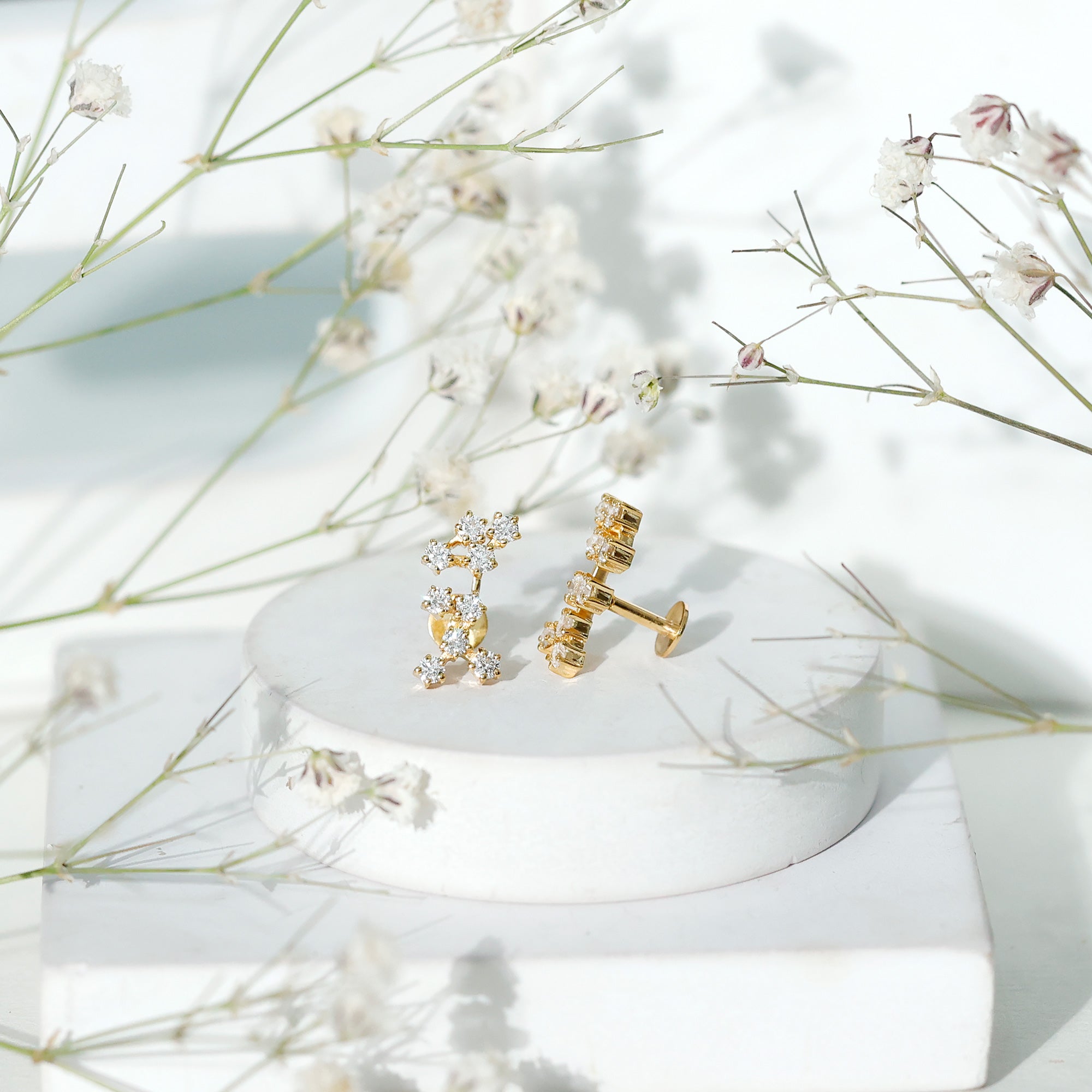 Rosec Jewels-Diamond Sagittarius Zodiac Earring for Helix Piercing