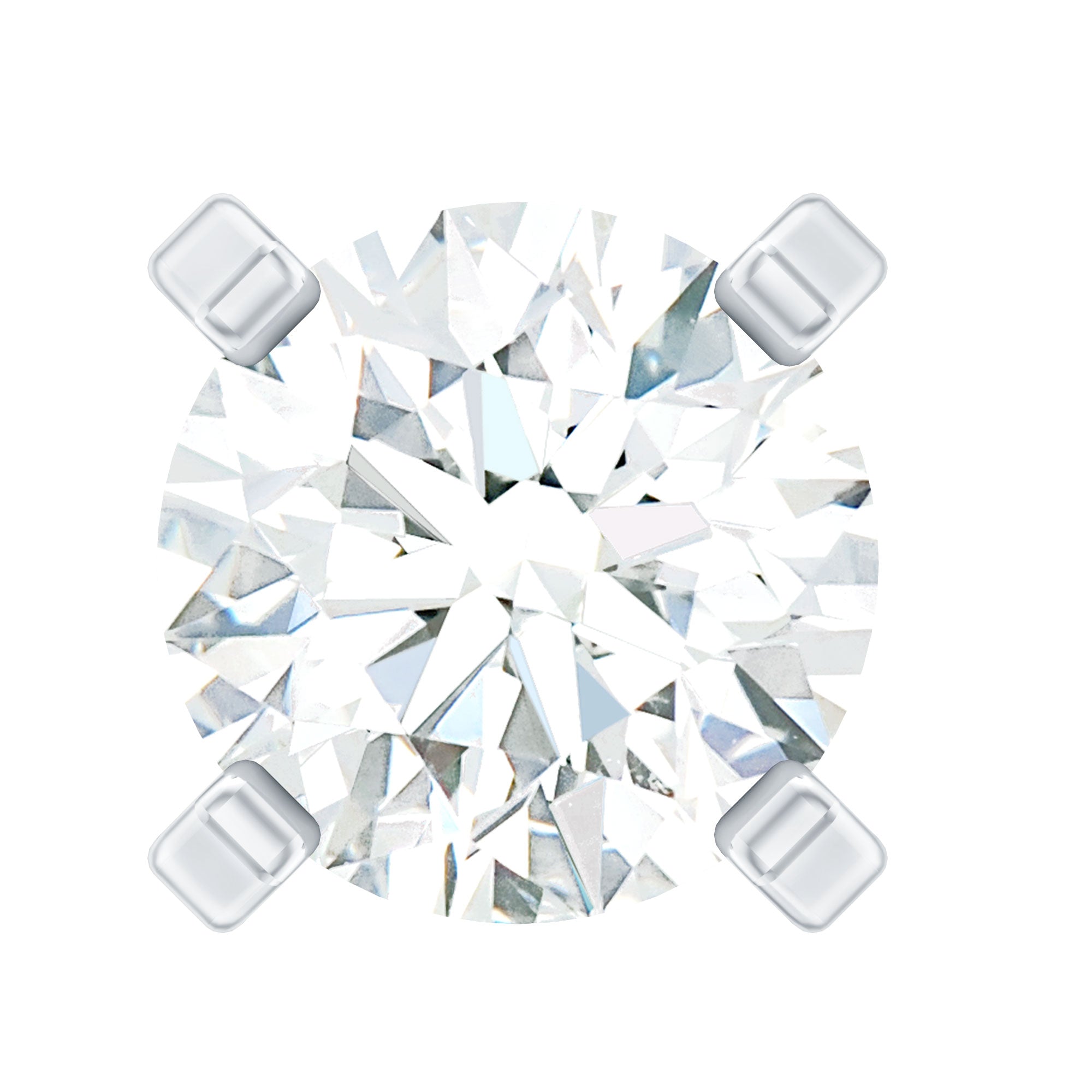 Minimalist Peg Head Set Diamond Nose Pin Stud Lab - ( EF-VS ) - Rosec Jewels