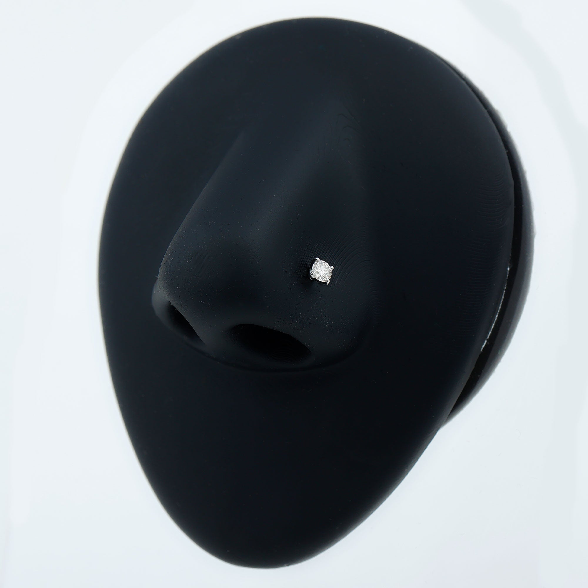 Minimalist Peg Head Set Diamond Nose Pin Stud Lab - ( EF-VS ) - Rosec Jewels