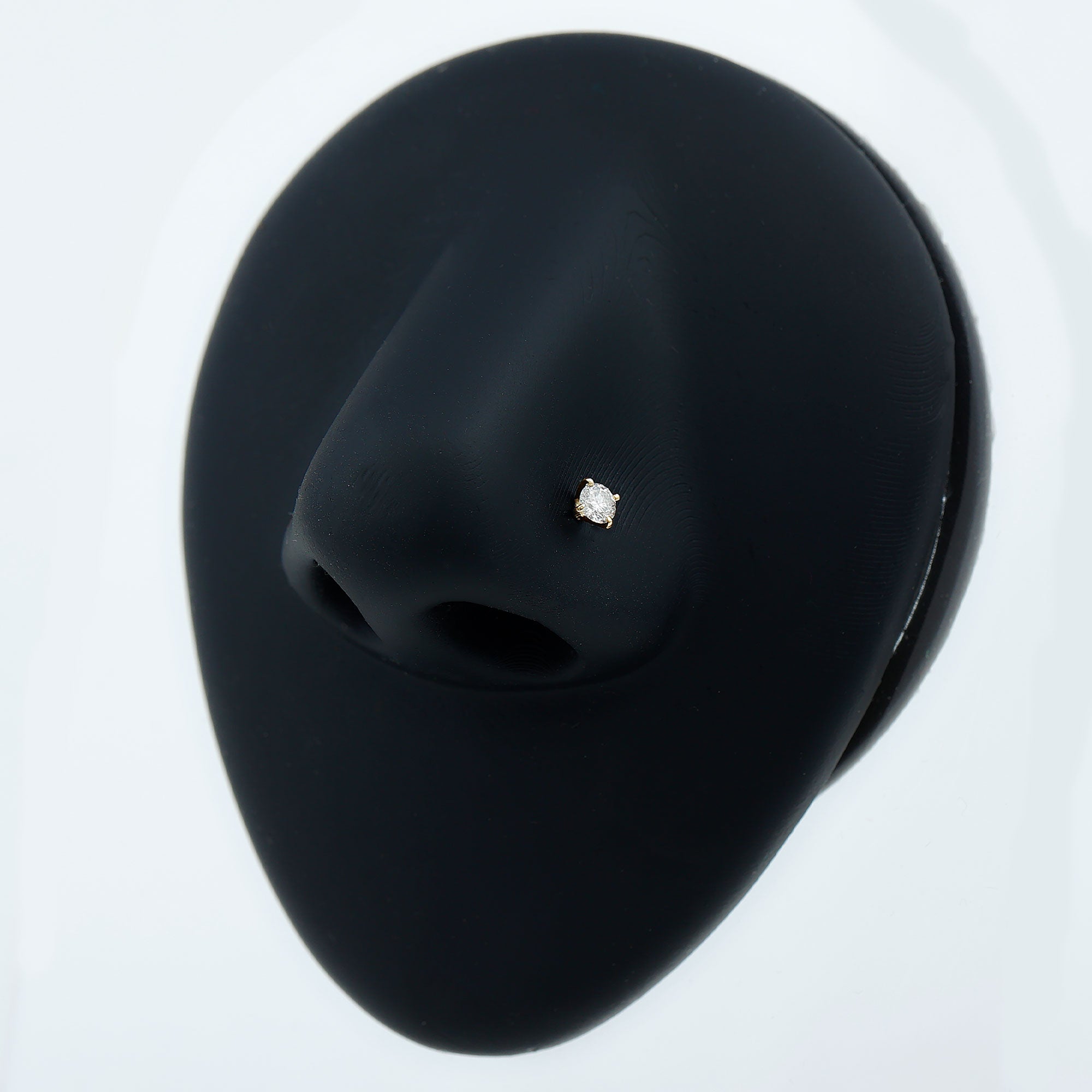 Minimalist Peg Head Set Diamond Nose Pin Stud Lab - ( EF-VS ) - Rosec Jewels