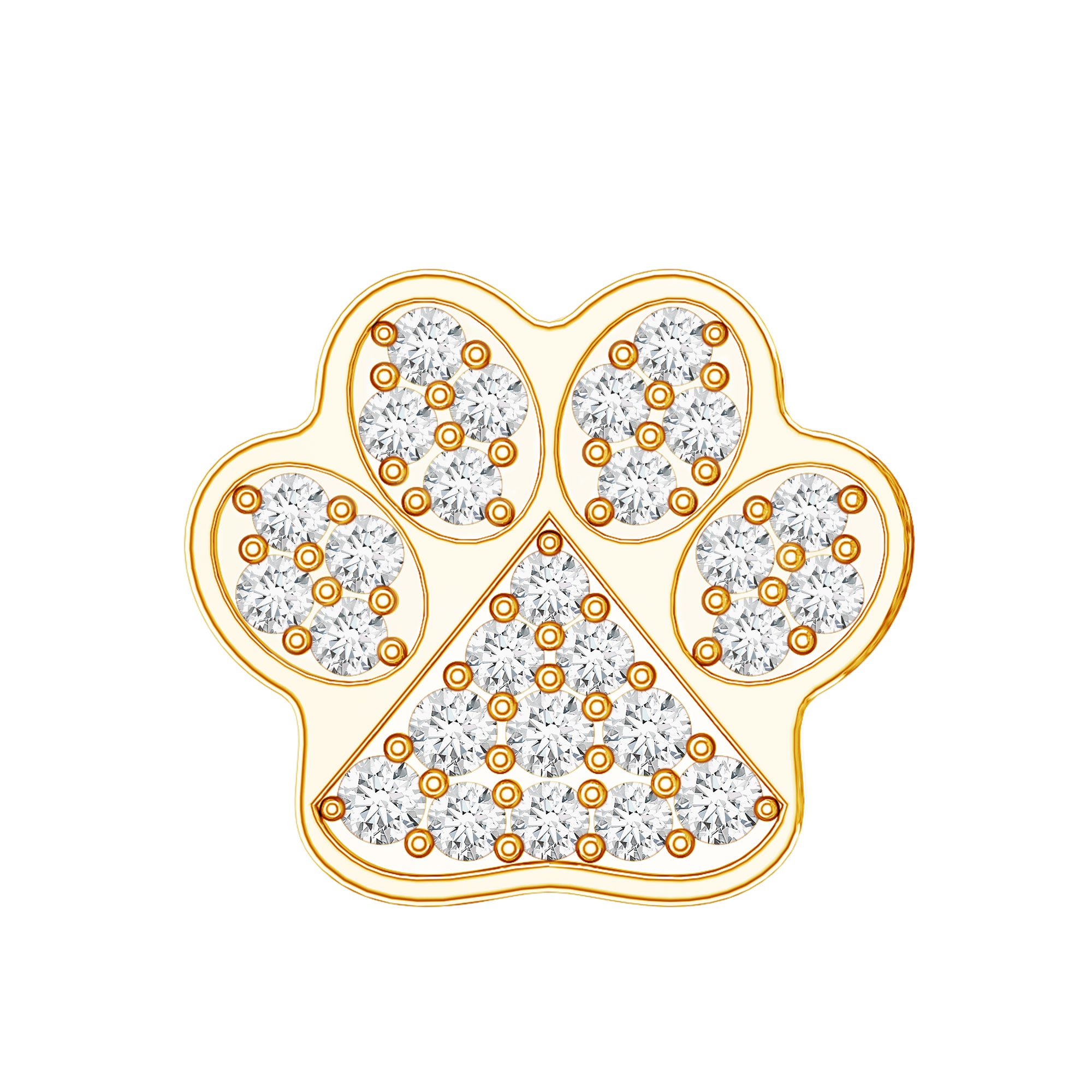 Certified Diamond Paw Cartilage Earring Lab - ( EF-VS ) - Rosec Jewels