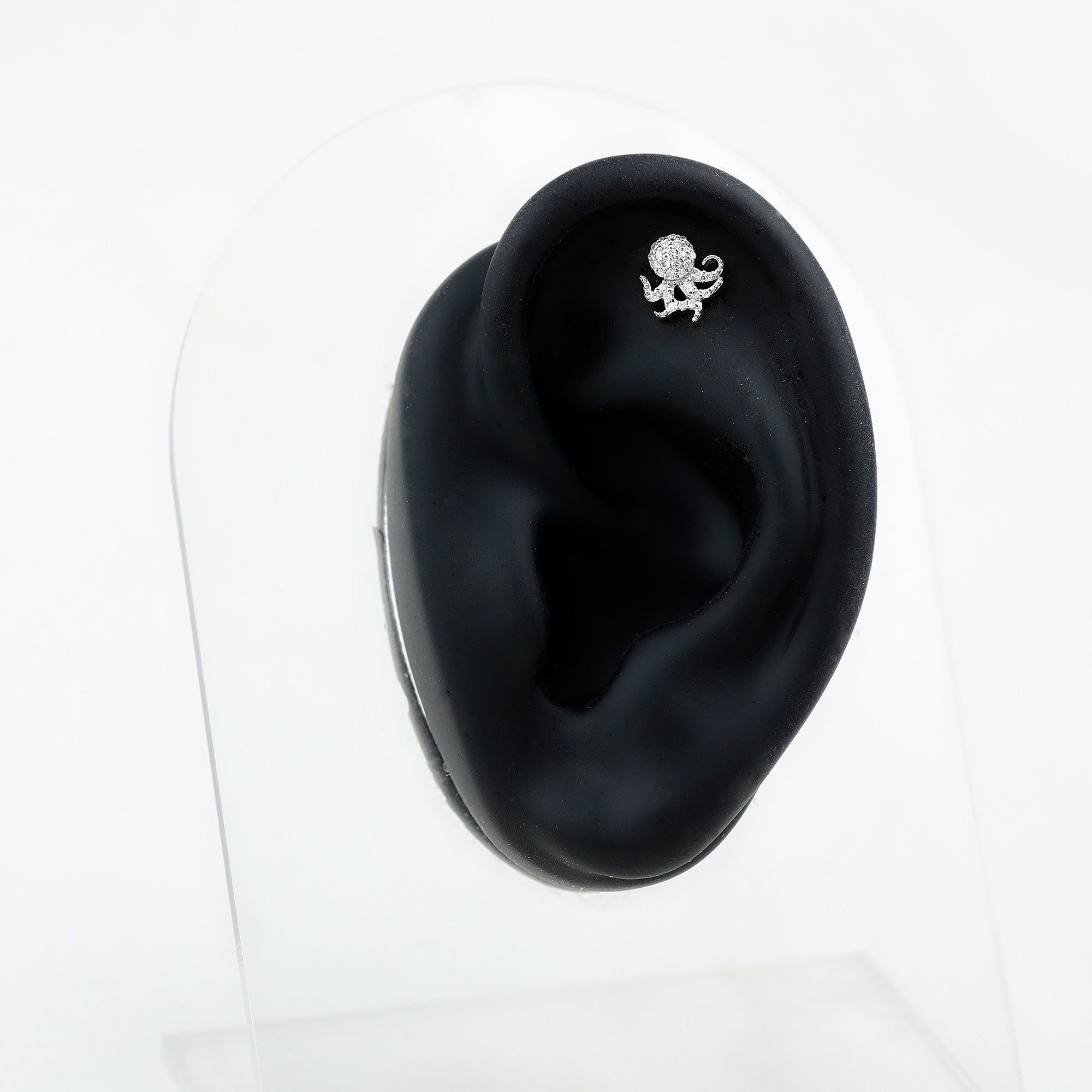 Diamond Octopus Earring with Flat Back Lab - ( EF-VS ) - Rosec Jewels