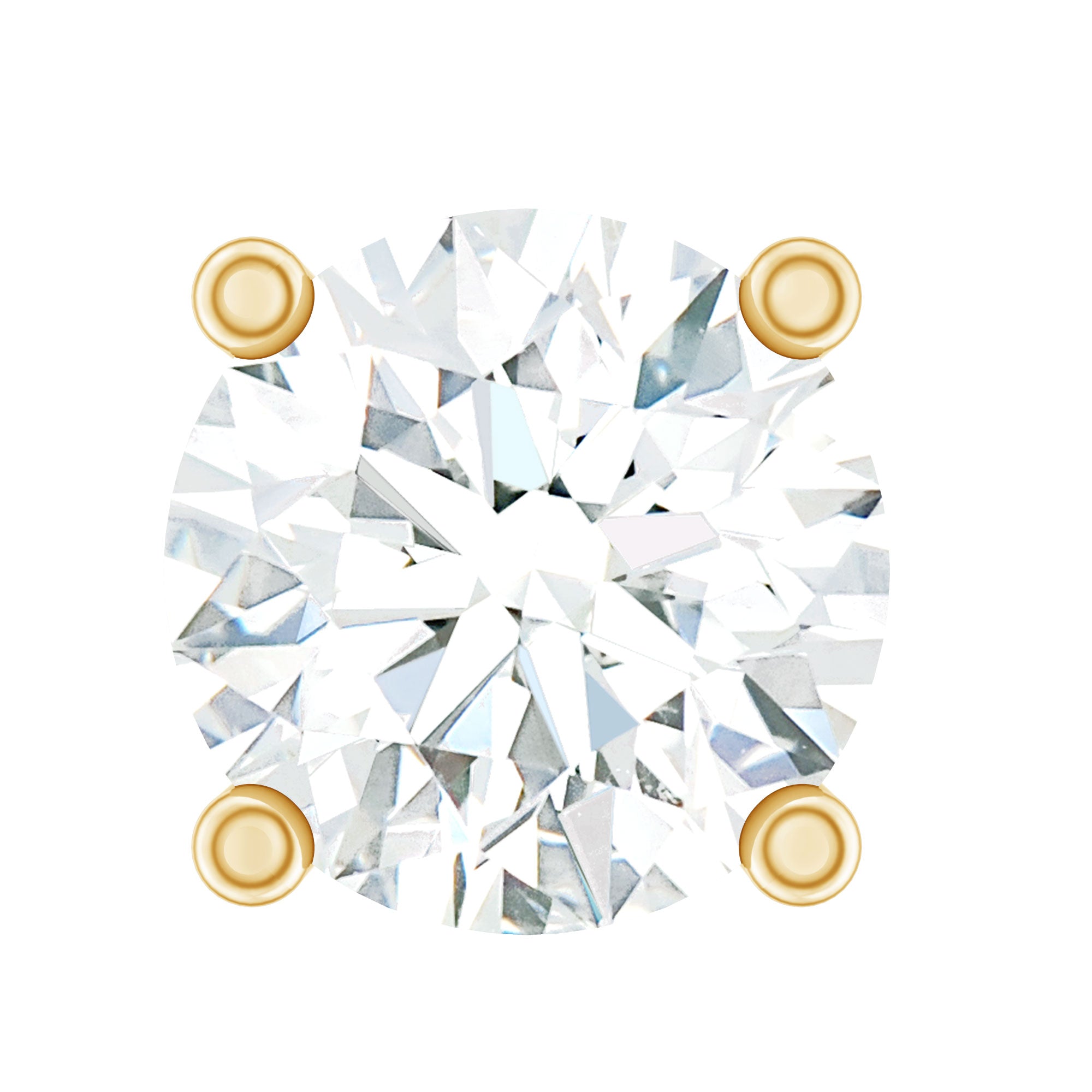 Minimalist Diamond Solitaire Earring for Tragus Piercing Lab - ( EF-VS ) - Rosec Jewels