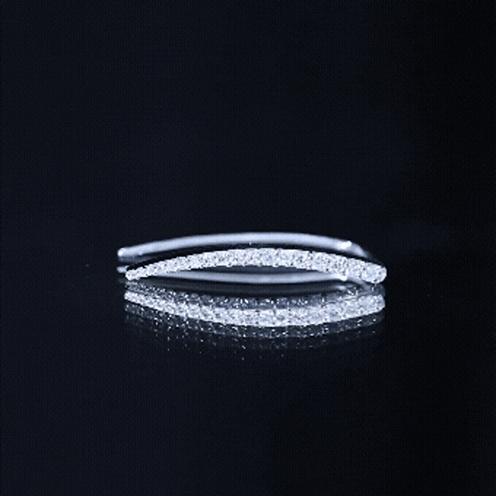 Graduated Style Diamond Climber Helix Earring Lab - ( EF-VS ) - Rosec Jewels