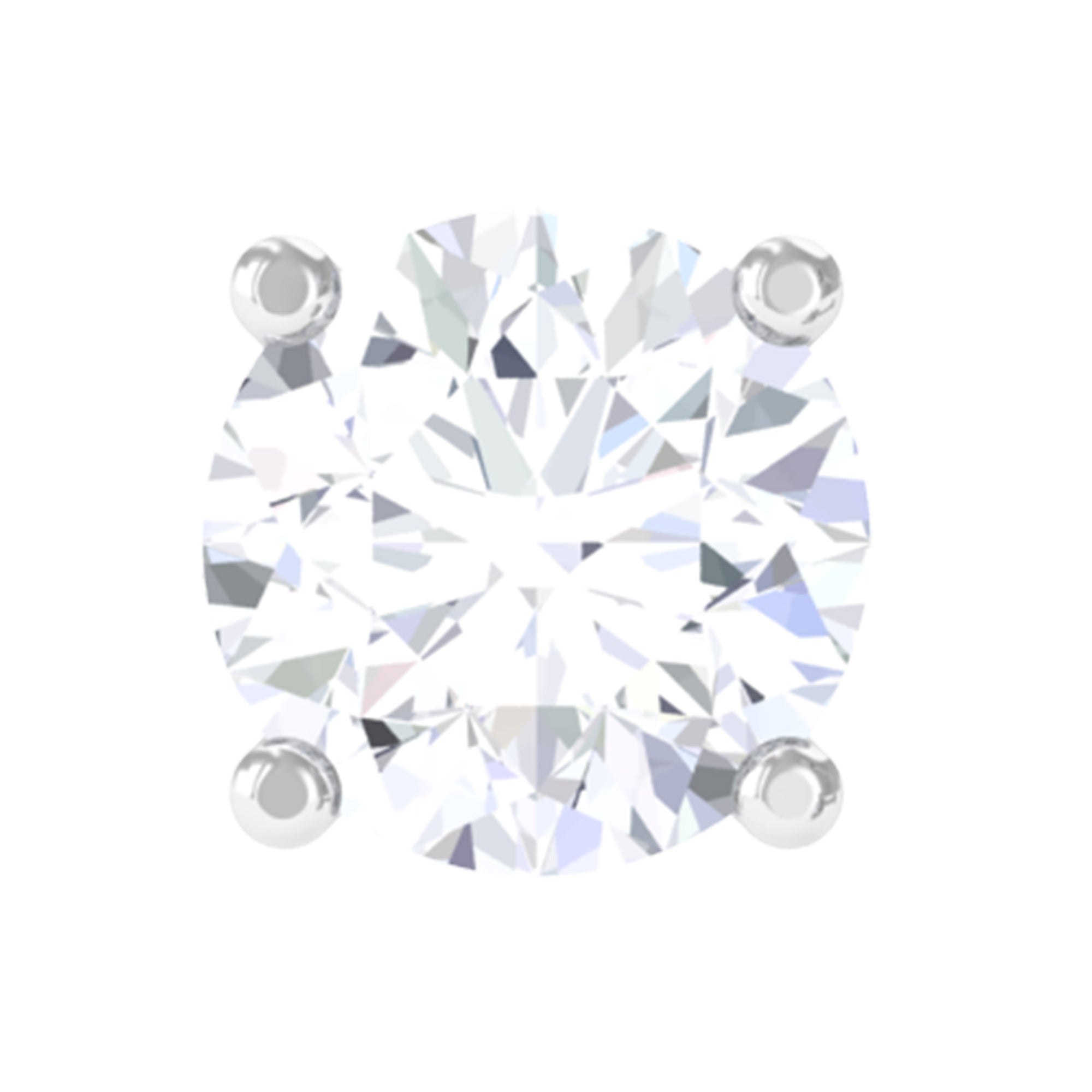 Minimalist Diamond Solitaire Conch Earring Lab - ( EF-VS ) - Rosec Jewels