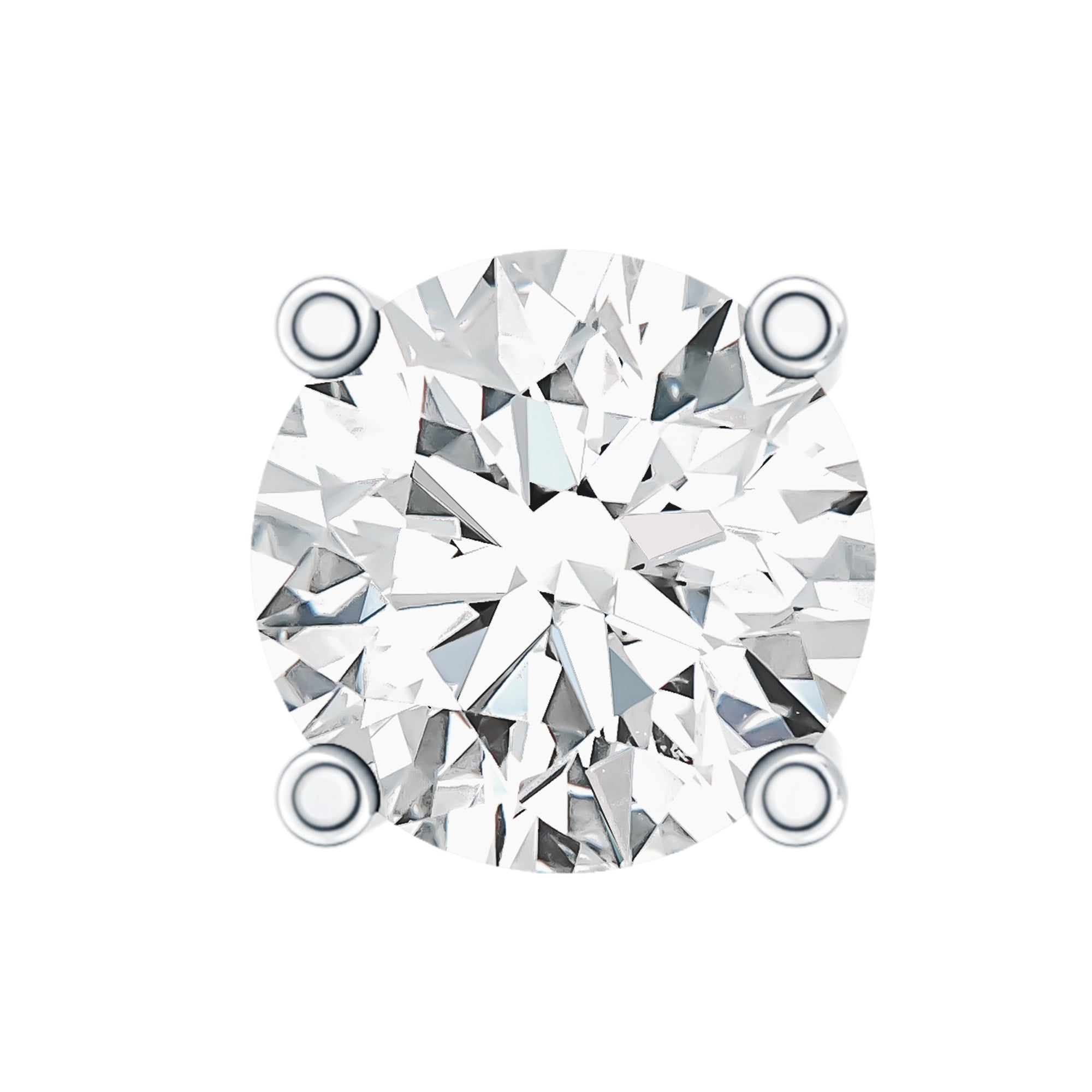 Minimalist Diamond Solitaire Conch Earring Lab - ( EF-VS ) - Rosec Jewels