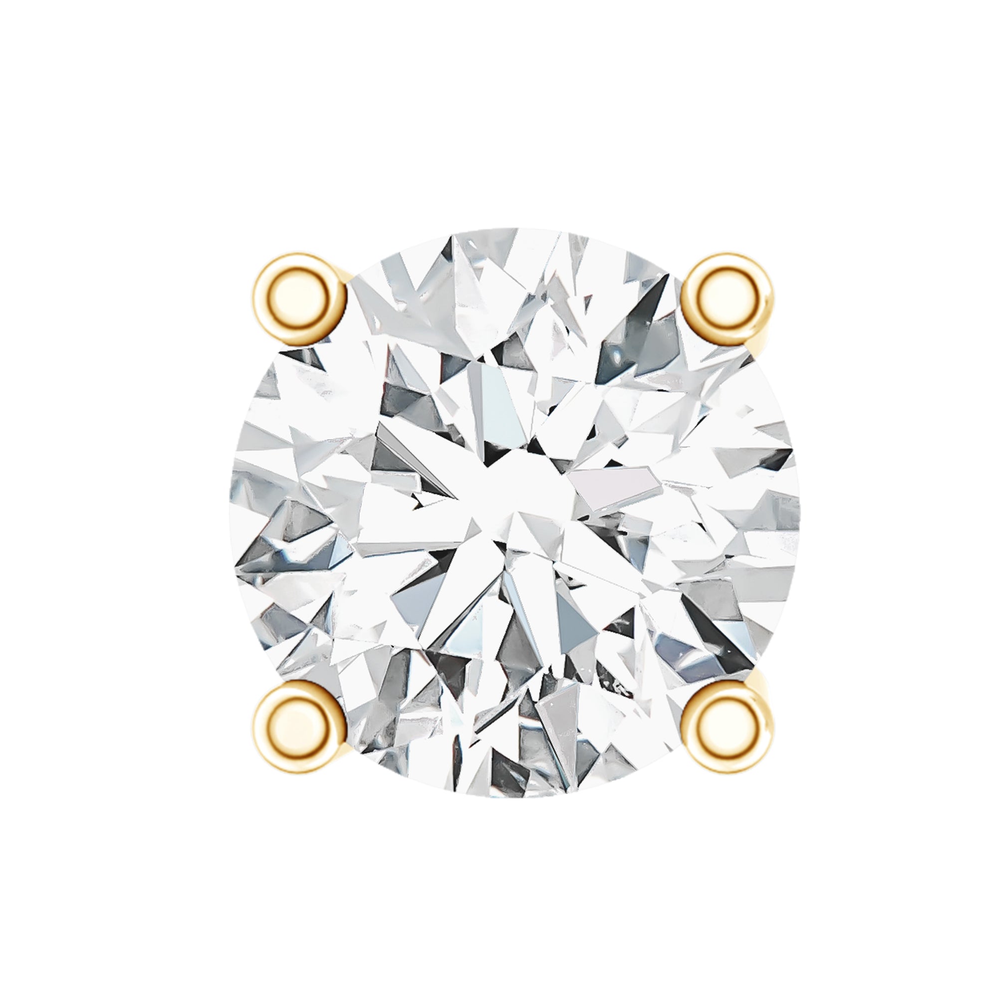 Minimalist Diamond Solitaire Conch Earring Lab - ( EF-VS ) - Rosec Jewels