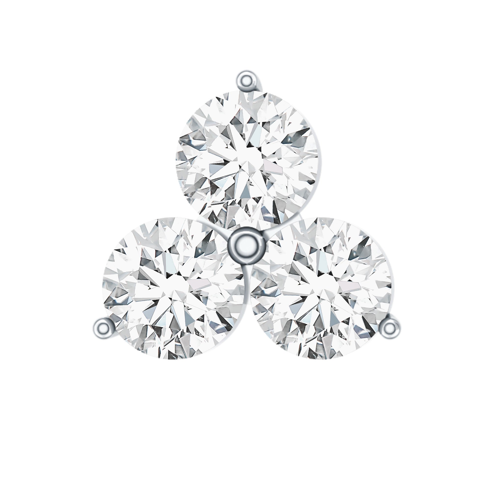Dainty Diamond Trio Earring for Helix Piercing Lab - ( EF-VS ) - Rosec Jewels