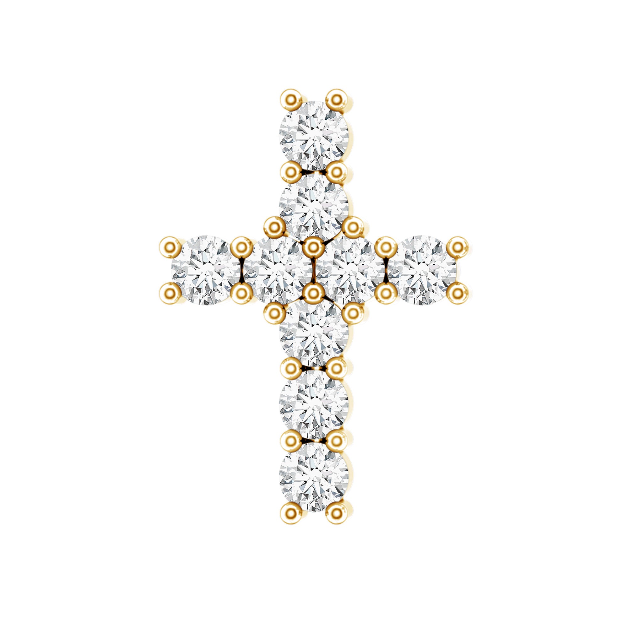 Minimalist Diamond Cross Cartilage Earring Lab - ( EF-VS ) - Rosec Jewels