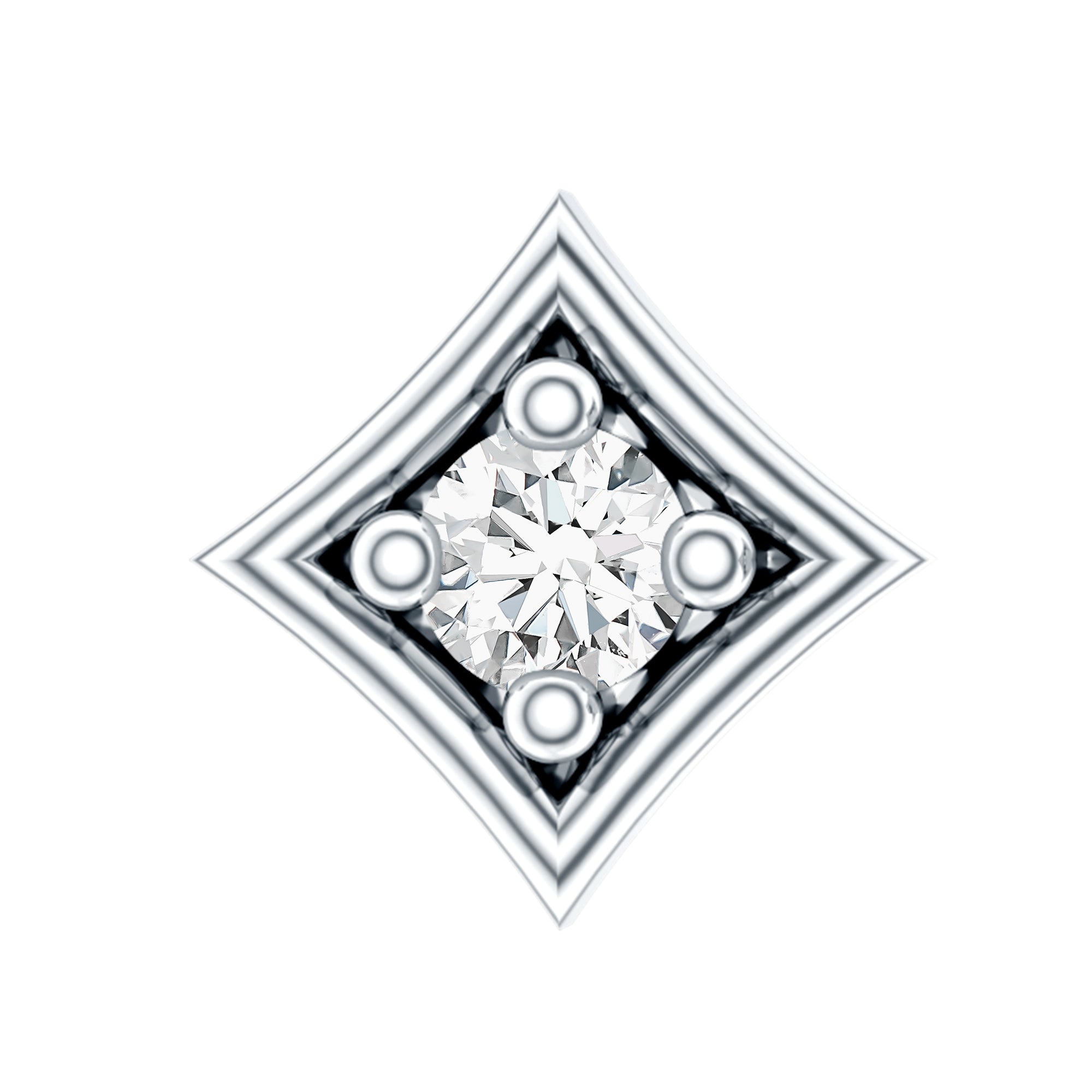 Classic Diamond Solitaire Nose Pin for Women Lab - ( EF-VS ) - Rosec Jewels