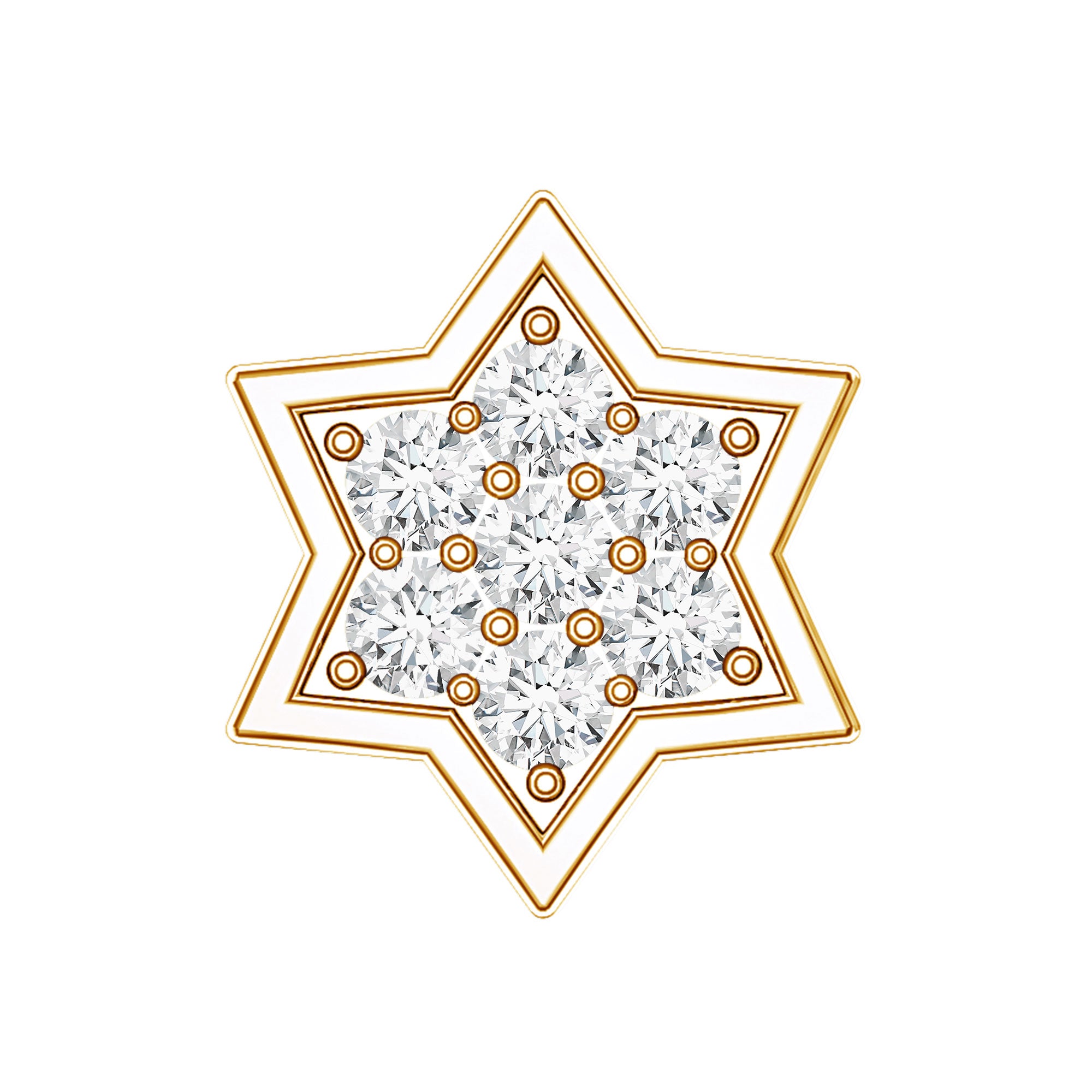 Certified Diamond Star Earring for Helix Piercing Lab - ( EF-VS ) - Rosec Jewels