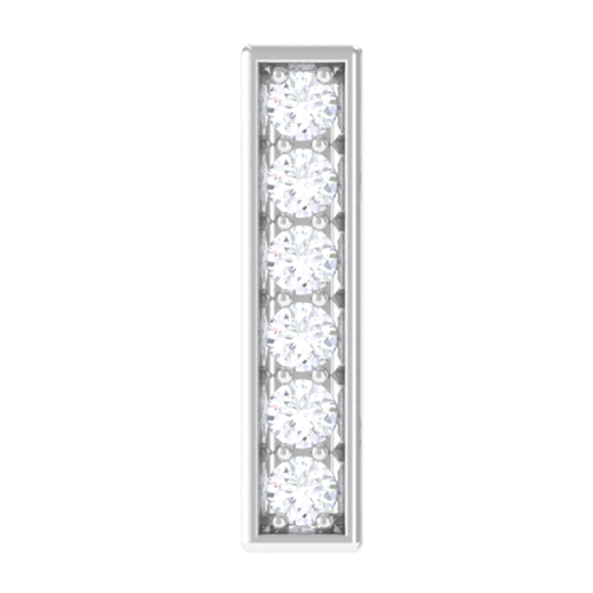 Diamond Bar Earring for Tragus Piercing Lab - ( EF-VS ) - Rosec Jewels