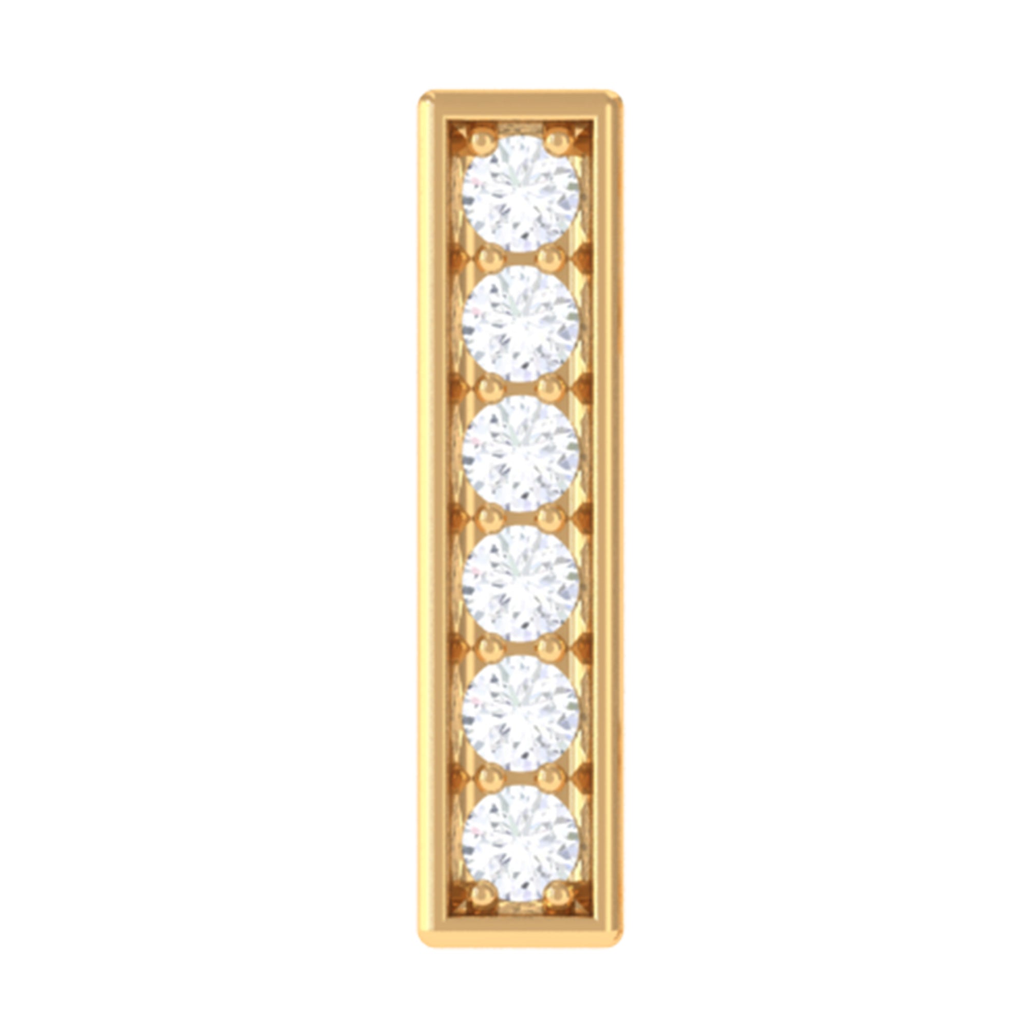 Diamond Bar Earring for Tragus Piercing Lab - ( EF-VS ) - Rosec Jewels