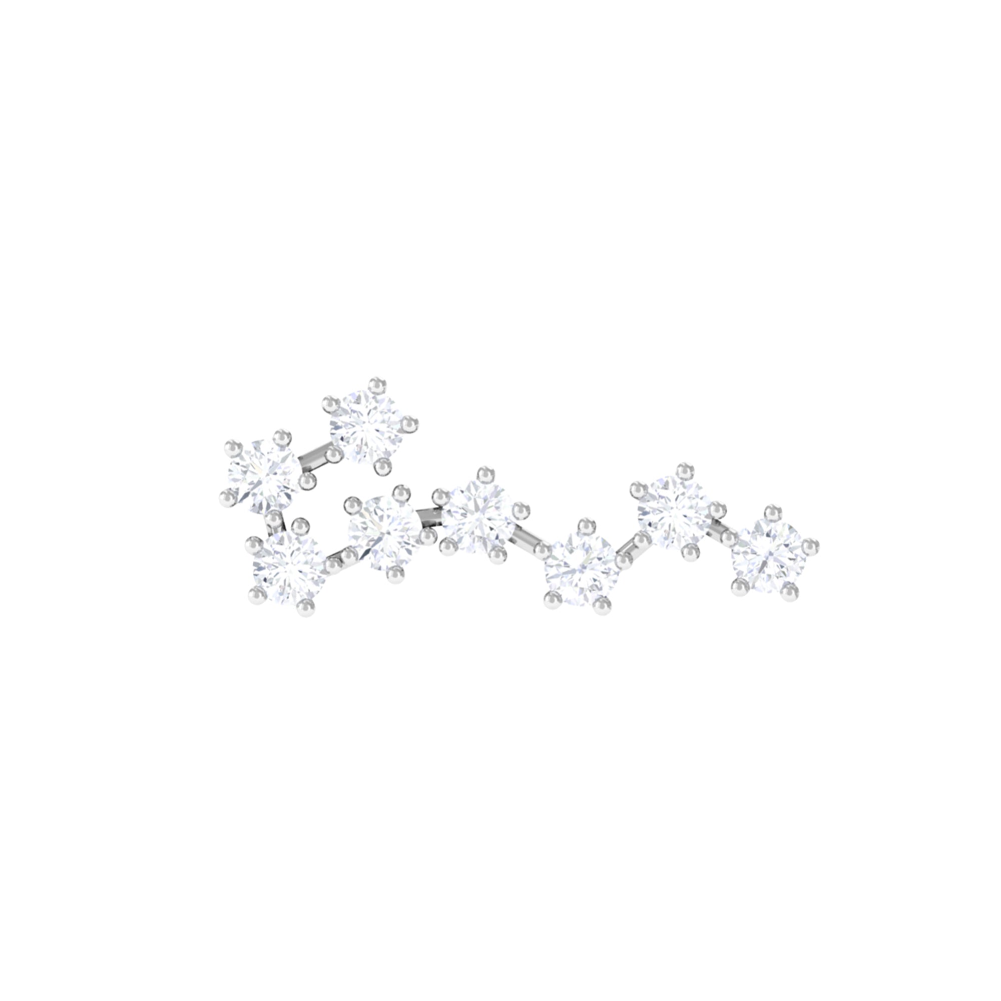 Rosec Jewels-Certified Diamond Scorpio Zodiac Earring for Helix Piercing