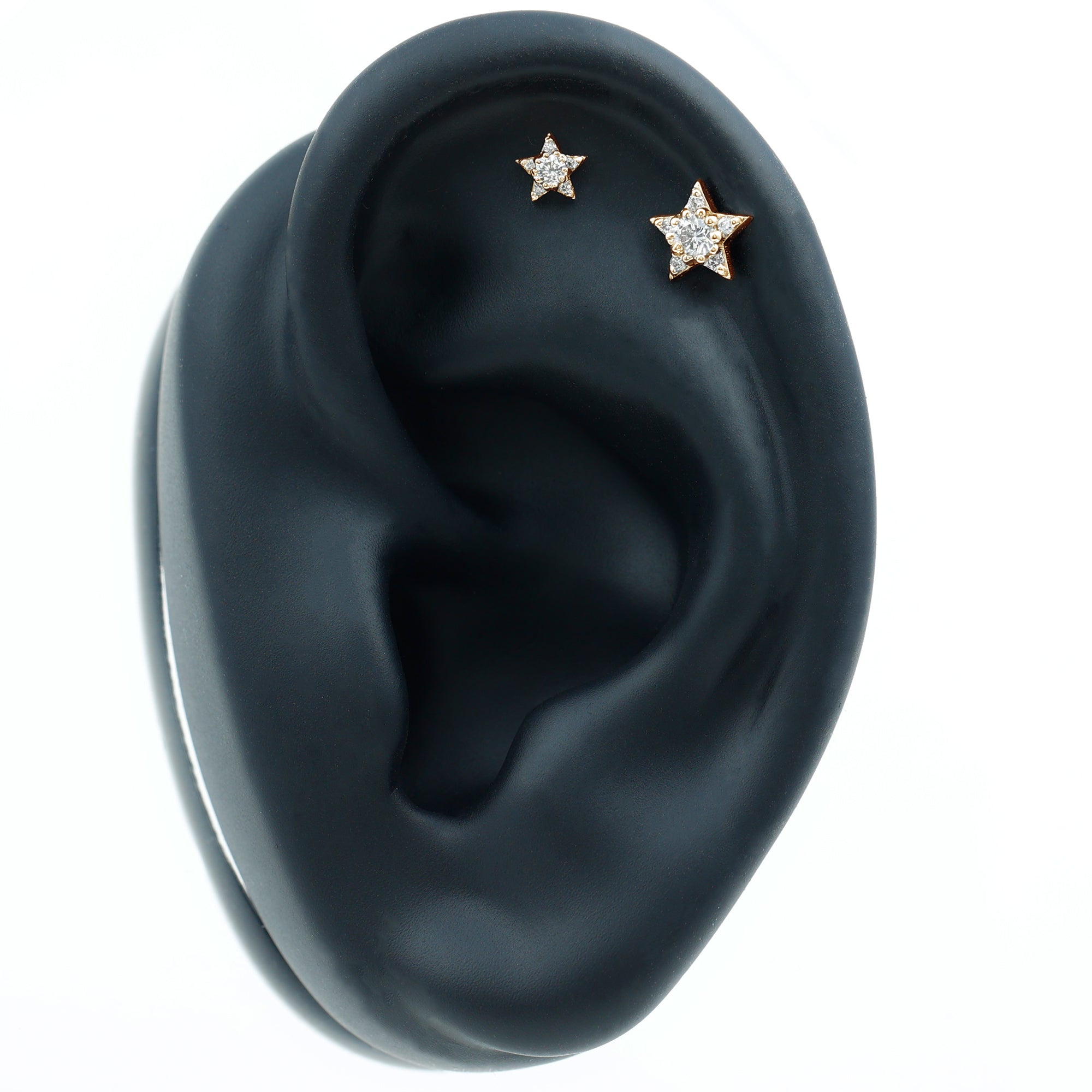 Minimalist Diamond Star Earring for Tragus Piercing Lab - ( EF-VS ) - Rosec Jewels