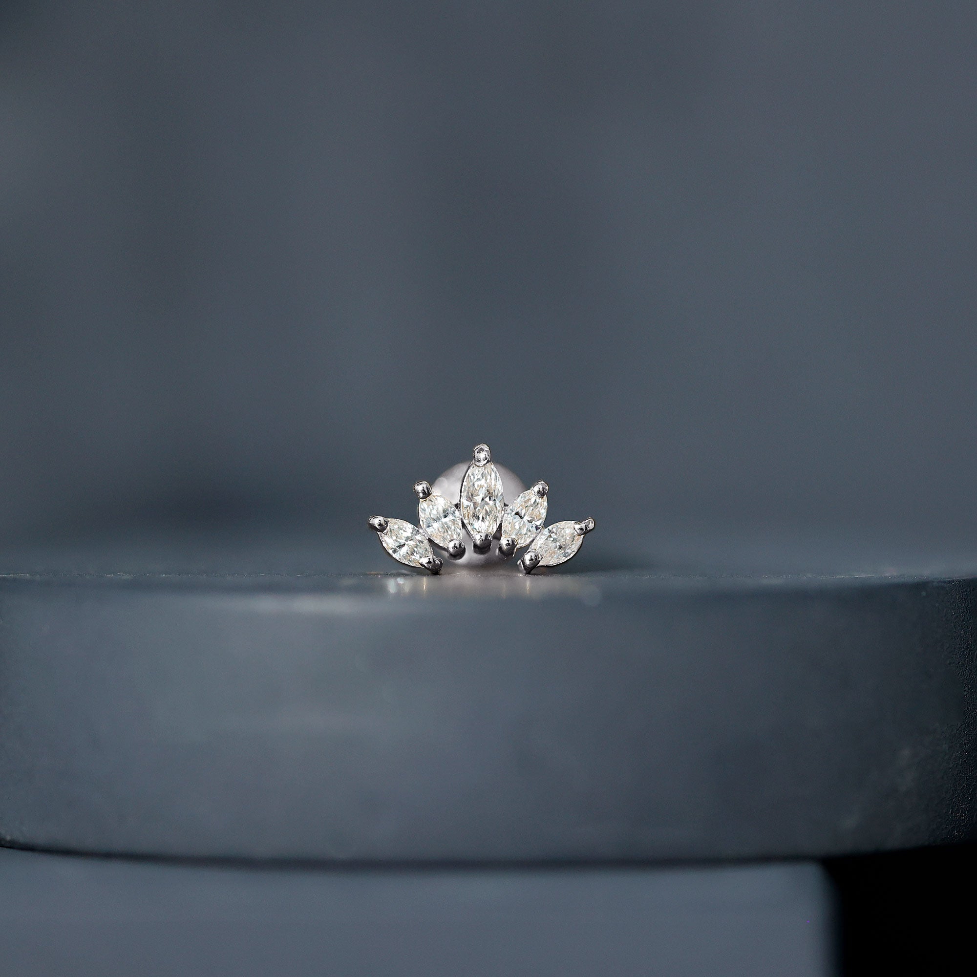 Certified Marquise Cut Diamond Helix Earring for Women Lab - ( EF-VS ) - Rosec Jewels