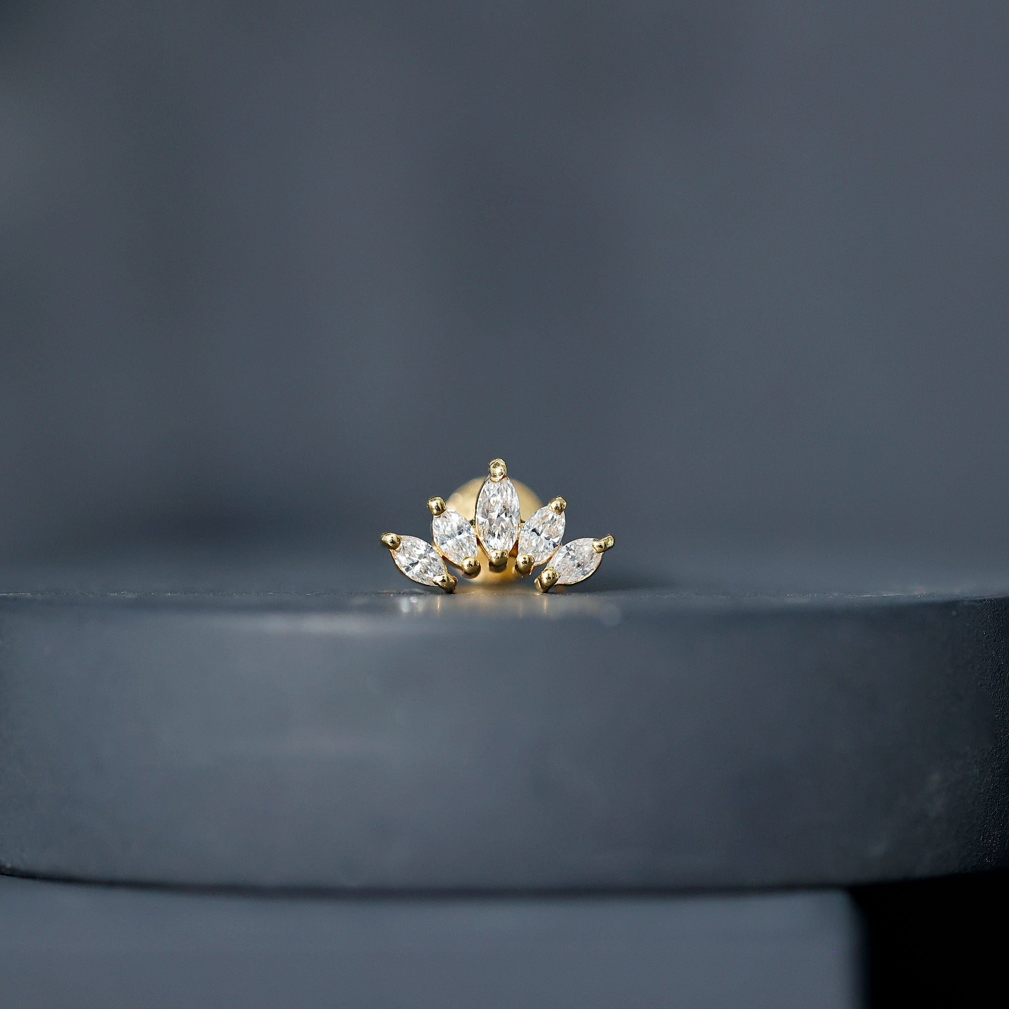 Certified Marquise Cut Diamond Helix Earring for Women Lab - ( EF-VS ) - Rosec Jewels