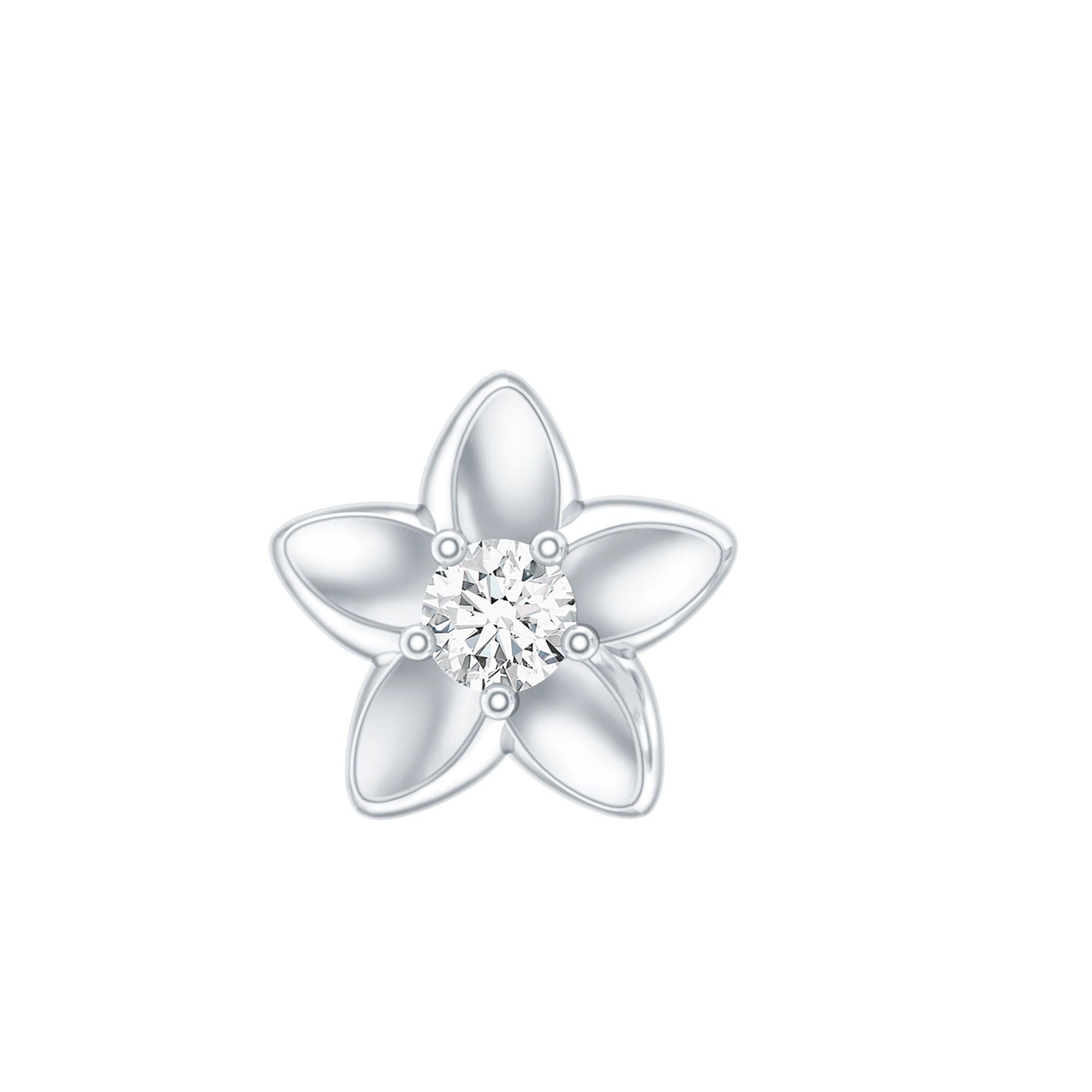 Nature Inspired Diamond Earring for Conch Piercing Lab - ( EF-VS ) - Rosec Jewels