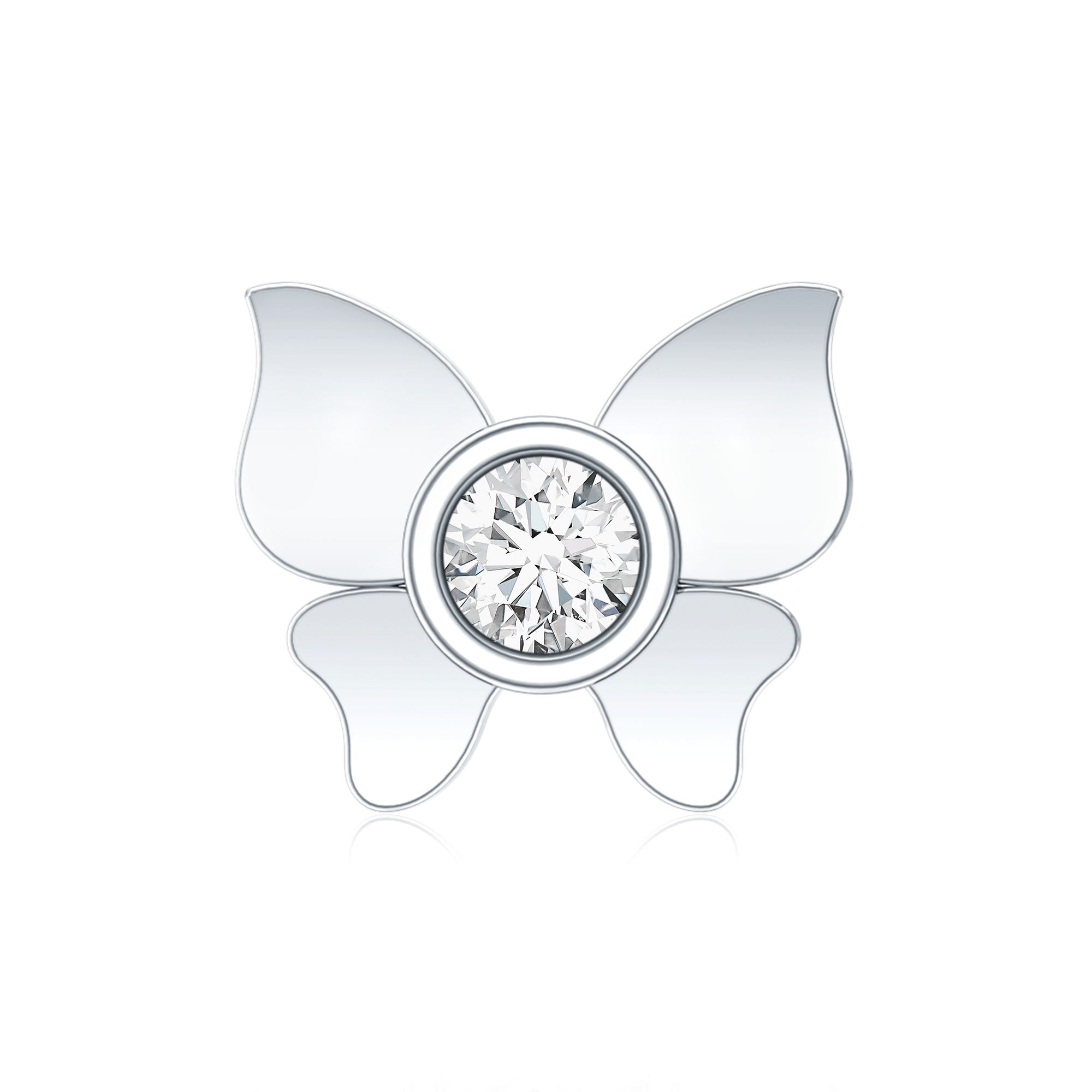 Diamond Butterfly Earring for Helix Piercing