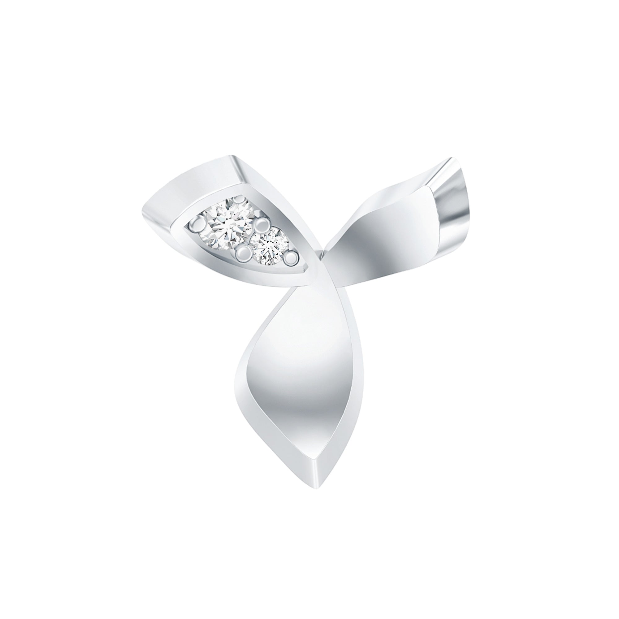 Unique Diamond Floral Earring for Tragus Piercing Lab - ( EF-VS ) - Rosec Jewels