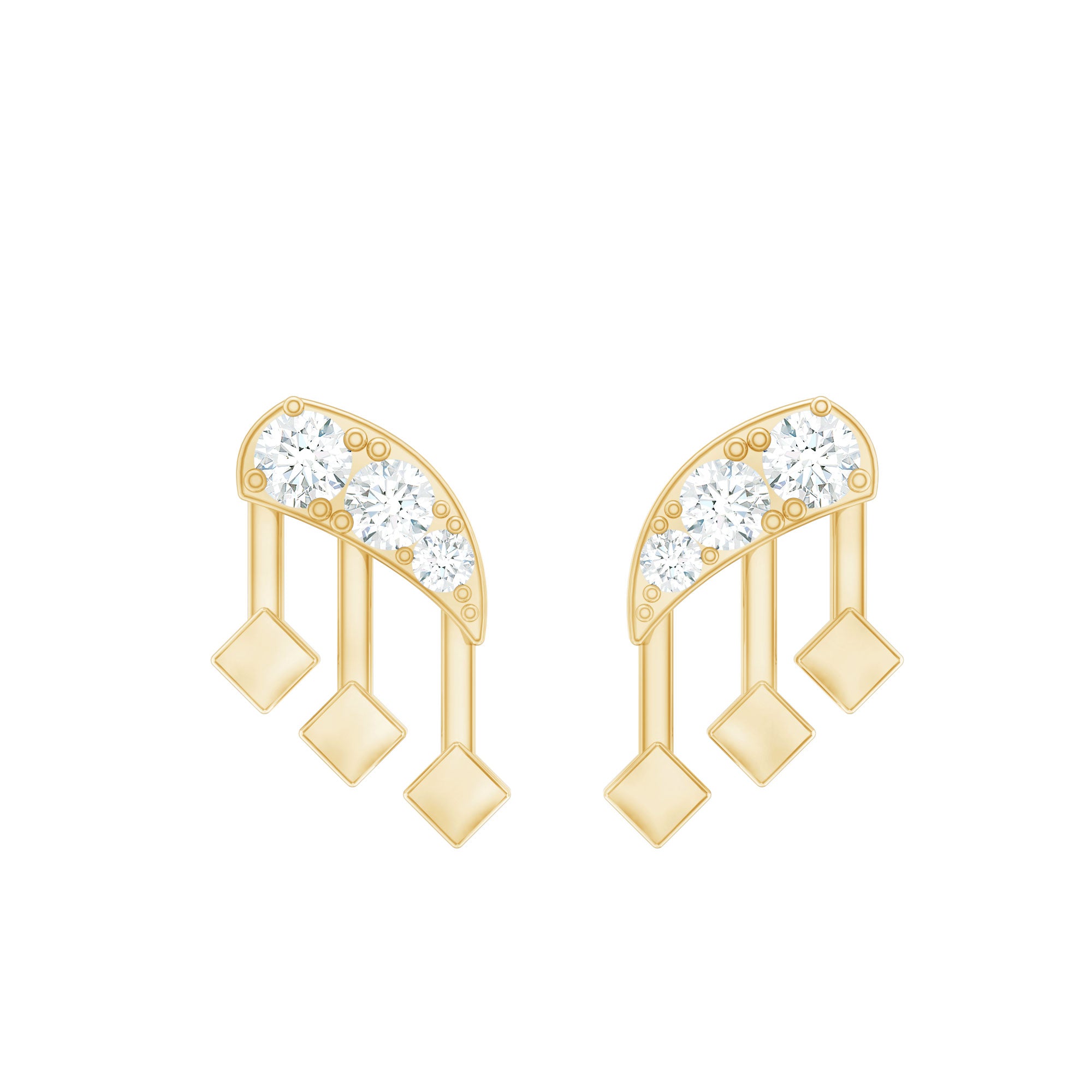 Real Diamond Music Note Cartilage Earring
