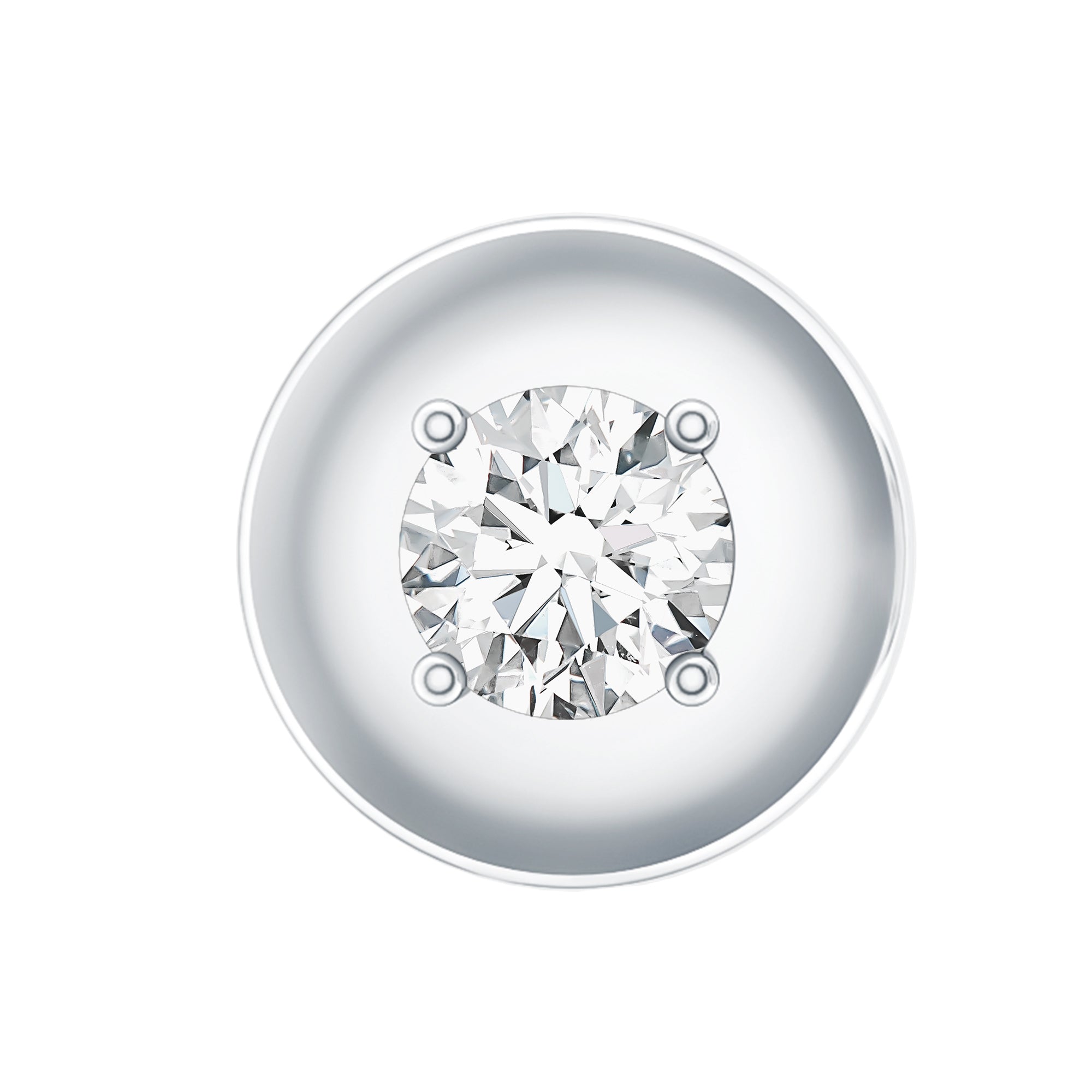 Classic Diamond Solitaire Helix Piercing Earring Natural - ( HI-SI ) - Rosec Jewels