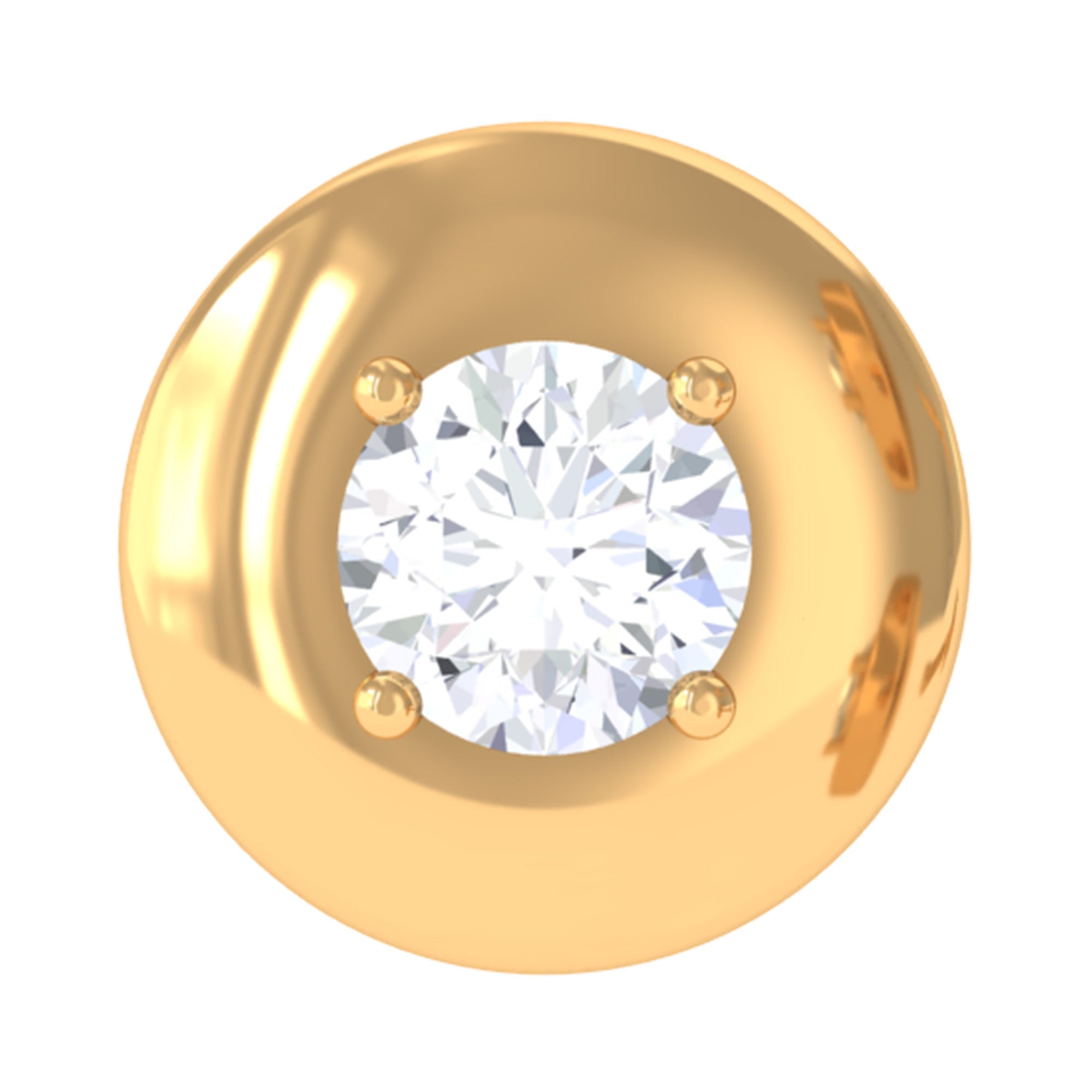 Classic Diamond Solitaire Helix Piercing Earring Natural - ( HI-SI ) - Rosec Jewels
