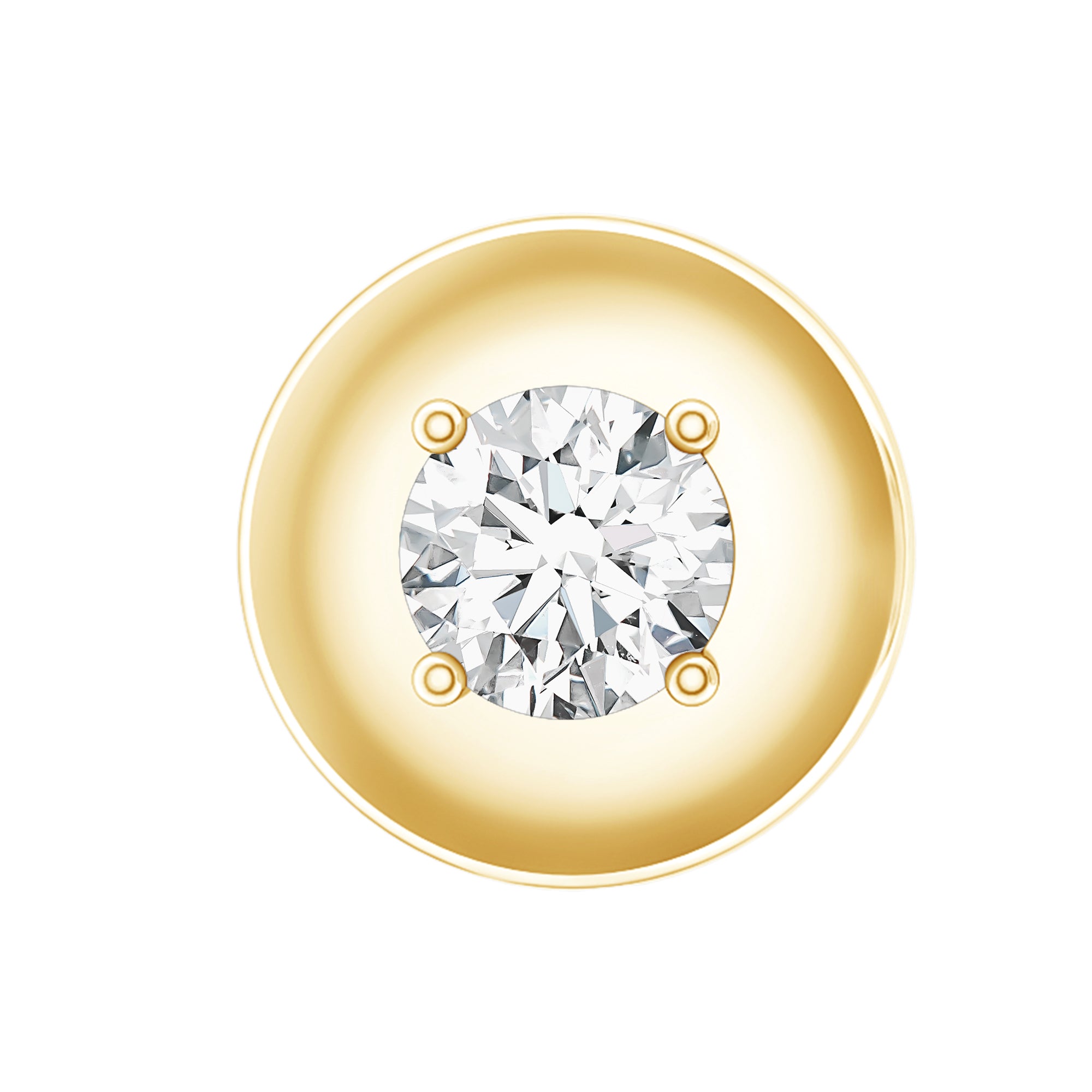 Classic Diamond Solitaire Helix Piercing Earring Natural - ( HI-SI ) - Rosec Jewels
