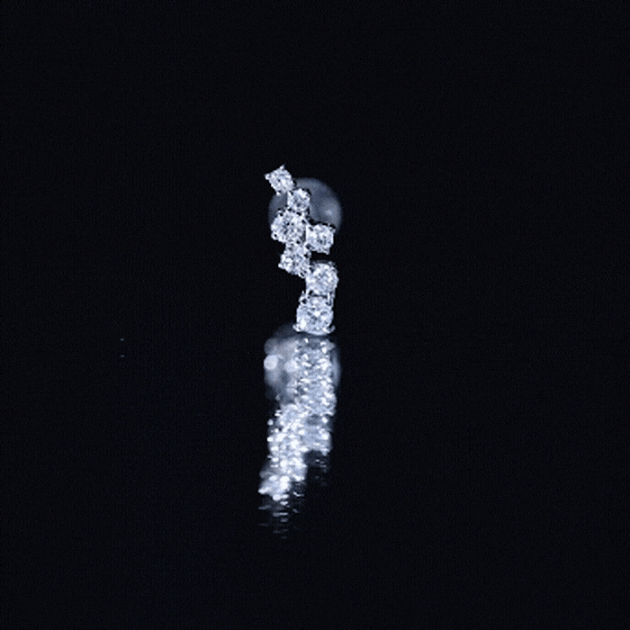 Simple Diamond Helix Piercing Earring with Flat Back Natural - ( HI-SI ) - Rosec Jewels
