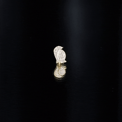 Rosec Jewels-Cute Diamond Penguin Earring for Cartilage Piercing
