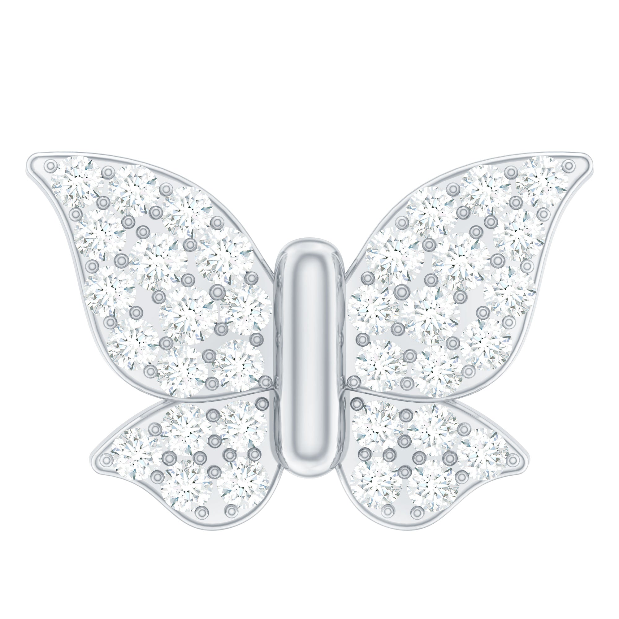 Exquisite Moissanite Butterfly Cartilage Earring D-VS1 - Rosec Jewels