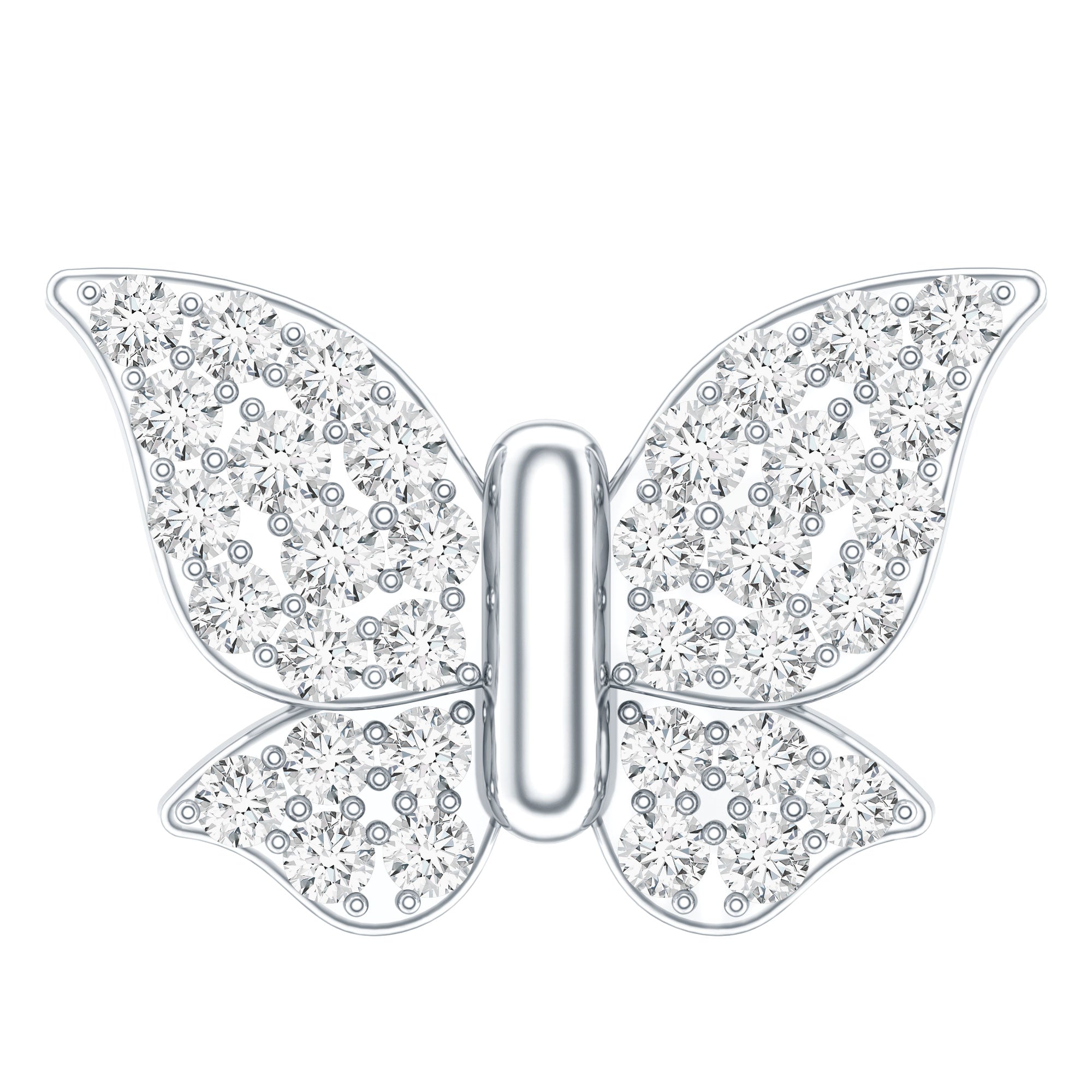 Exquisite Moissanite Butterfly Cartilage Earring D-VS1 - Rosec Jewels